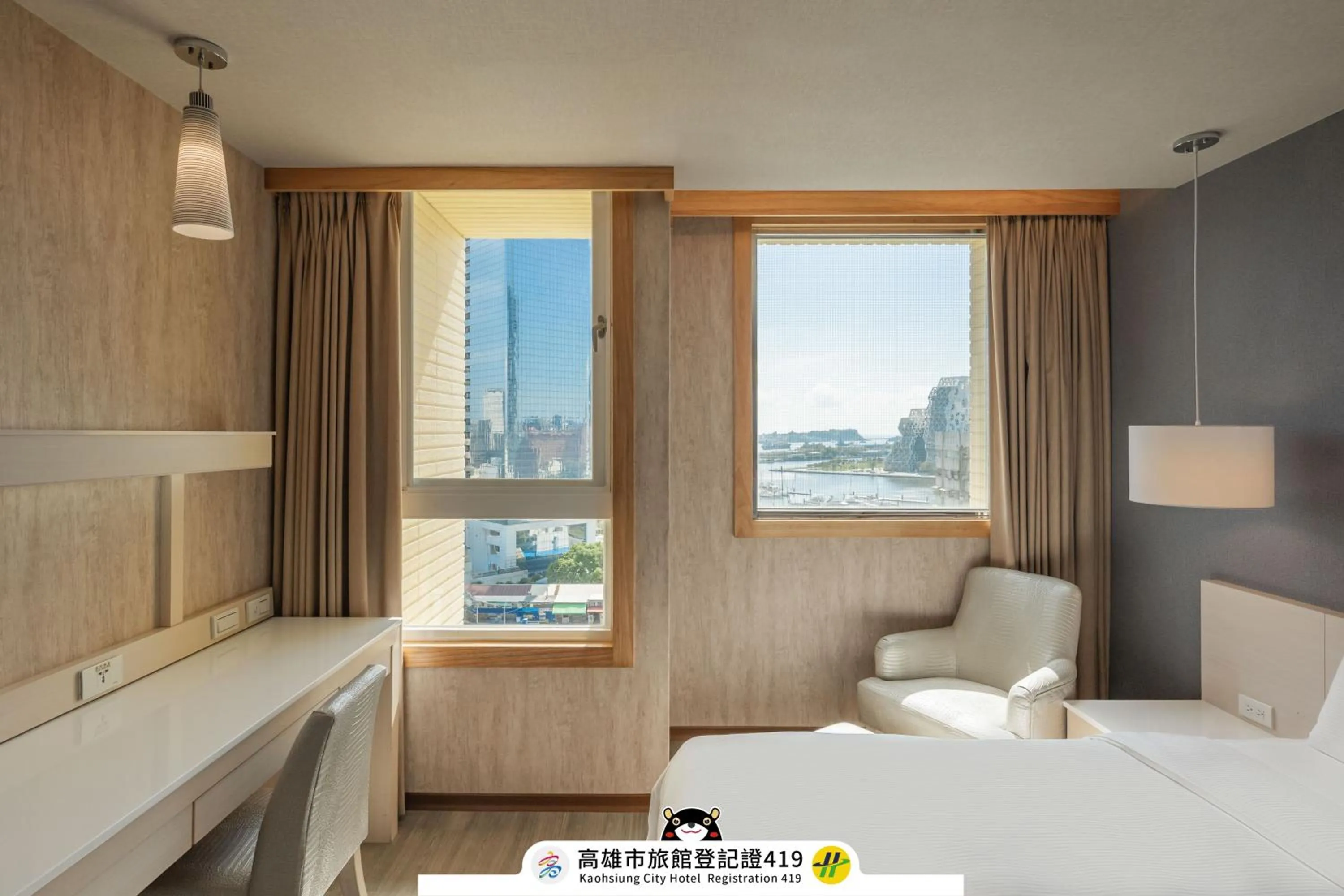 Bedroom, Bed in Kindness Hotel - Kaohsiung Guang Rong Pier