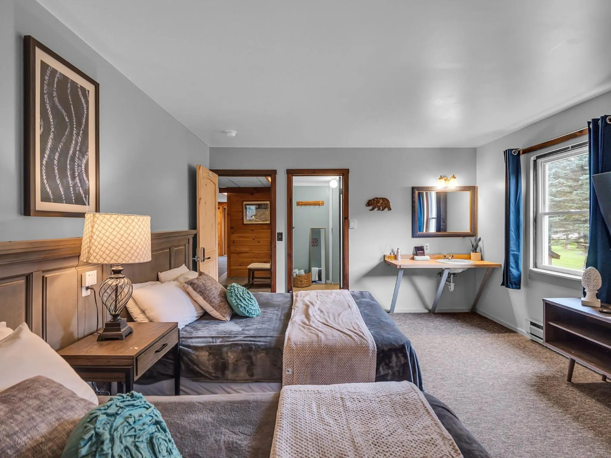 Bed in Timberline Lodge