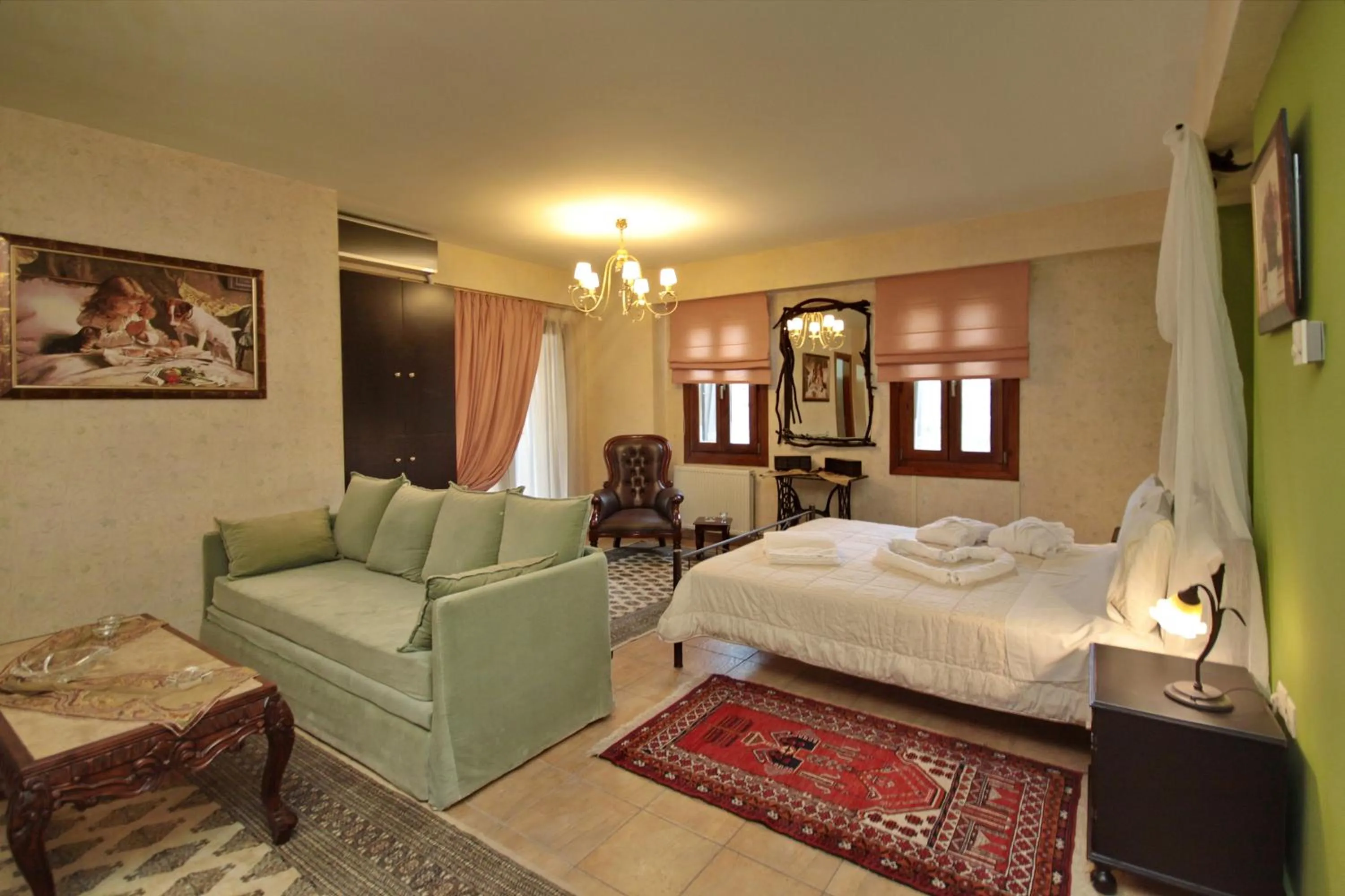 Bed in Menalia Villas & Suites ΚΤΗΜΑ ΚΟΥΜΠΟΥΡΗ