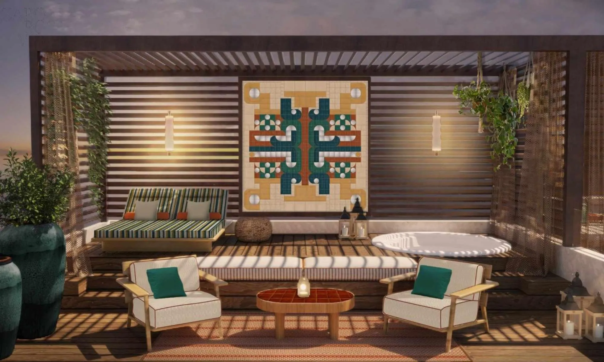 Hot Tub in BLESS Ibiza The Site - New Opening 2026