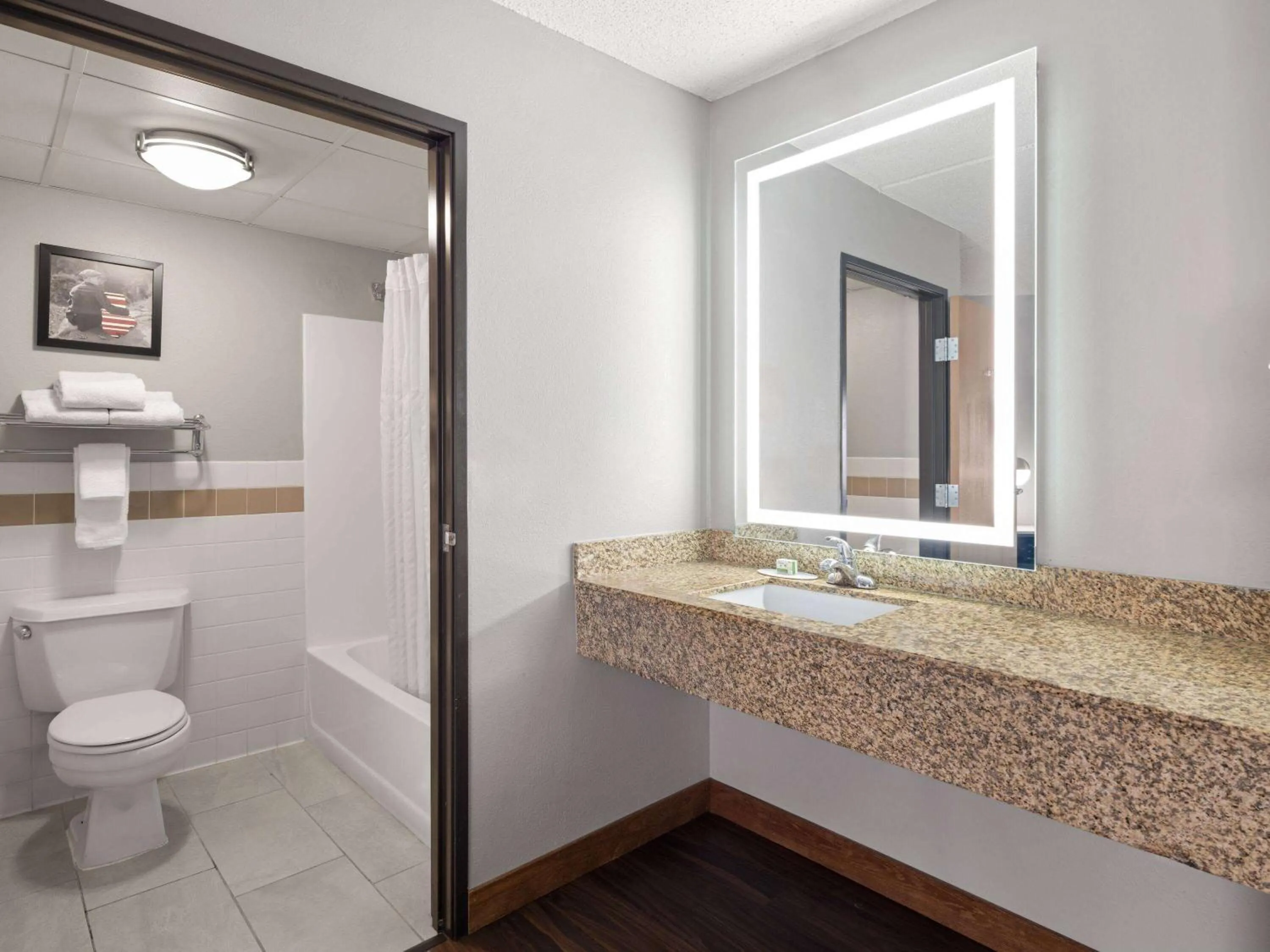 Bathroom in AmericInn by Wyndham Shakopee Near Canterbury Park