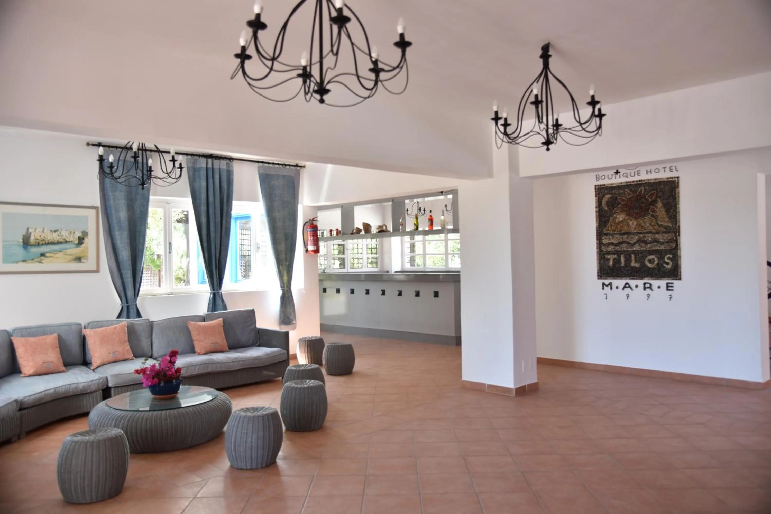 Lobby or reception in Boutique Hotel Tilos Mare