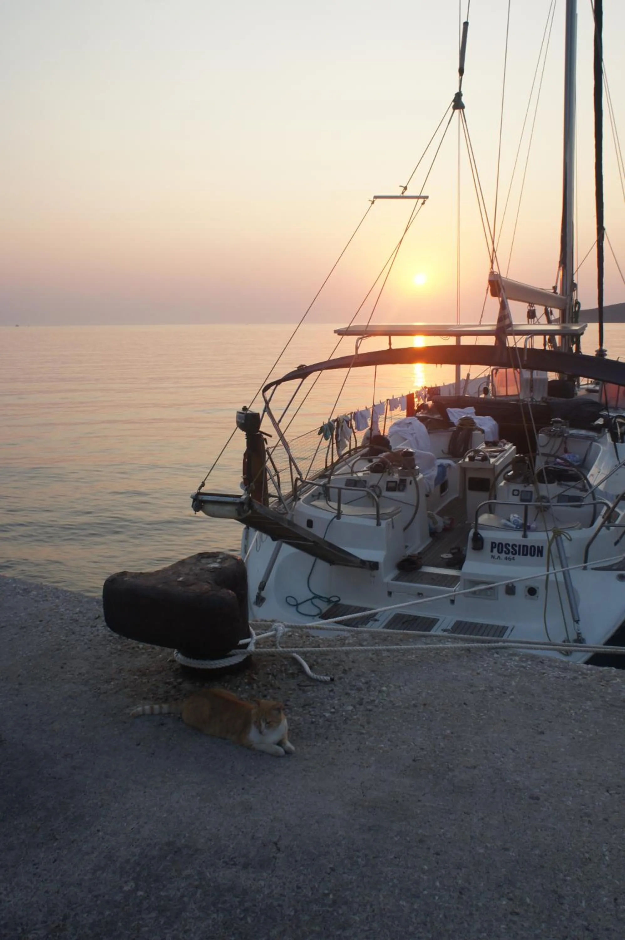 Sunset in Boutique Hotel Tilos Mare