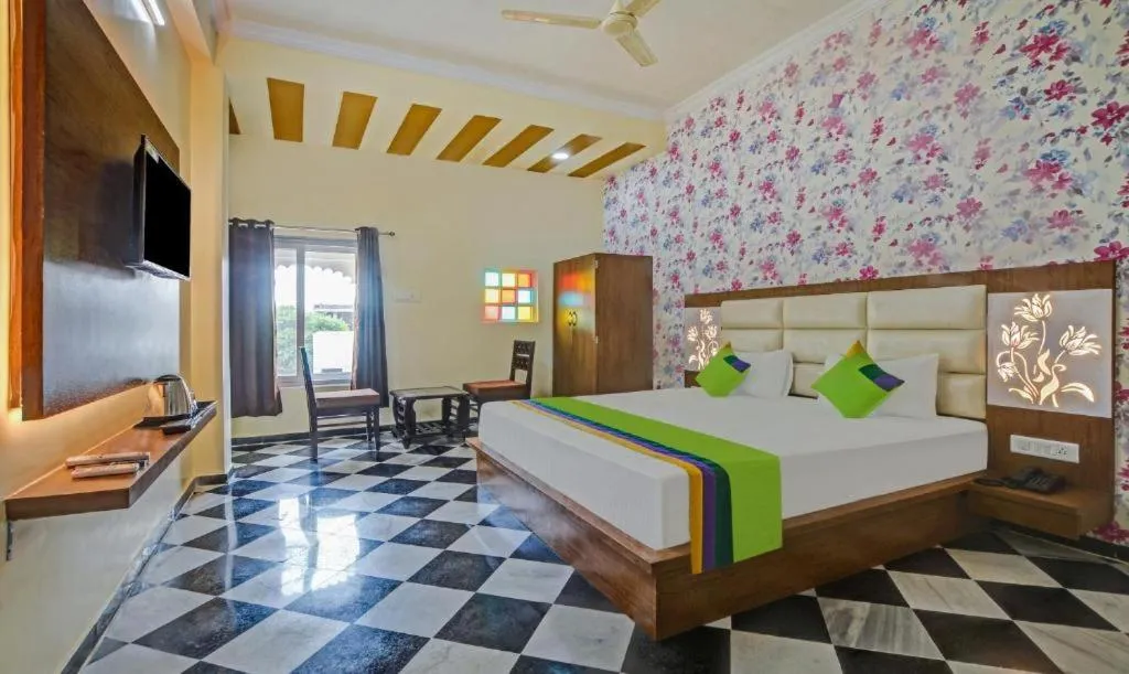 Bed in Hotel Vishvam Residency Udaipur