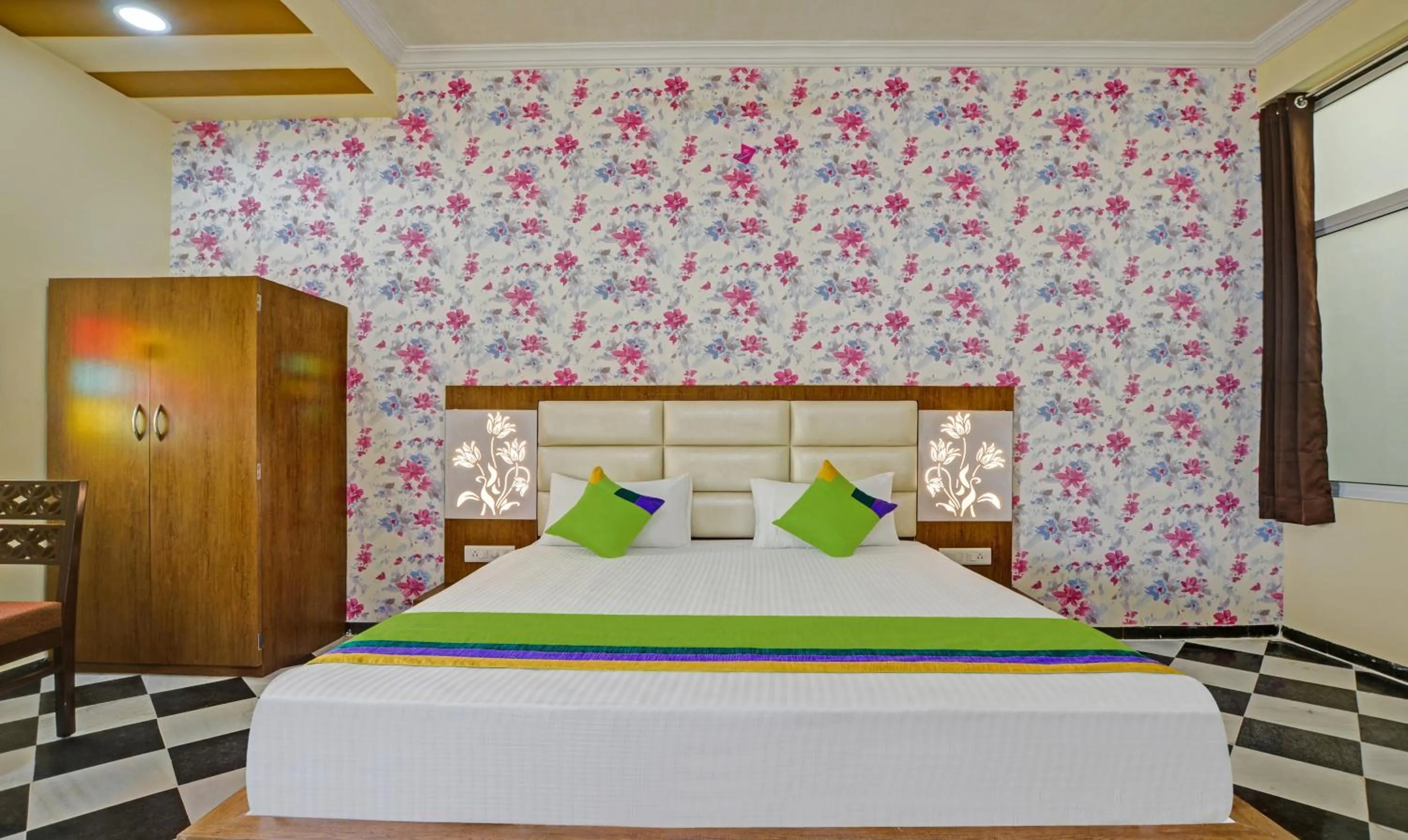 Bed in Hotel Vishvam Residency Udaipur