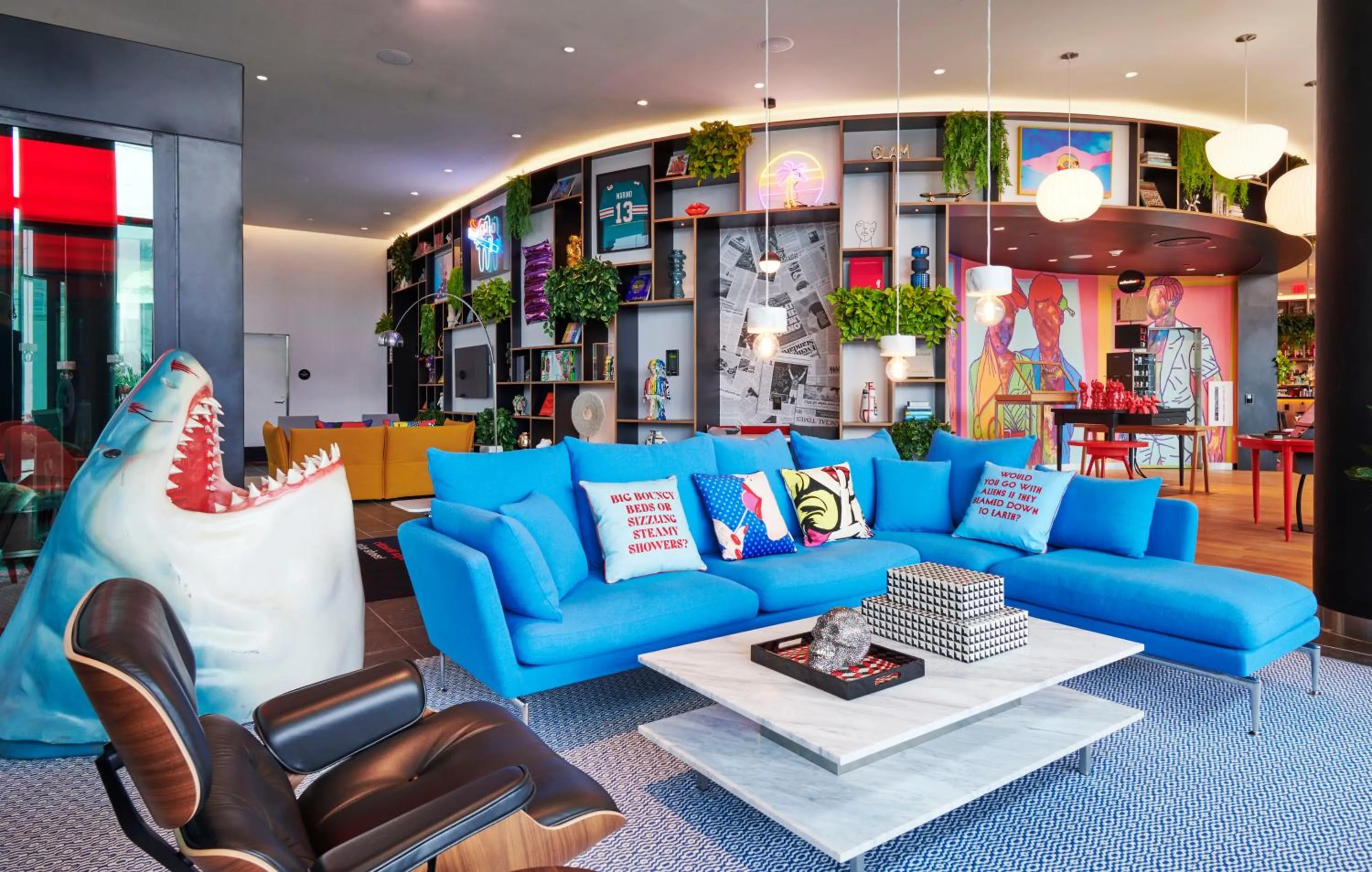 Lobby or reception in citizenM Miami World Center