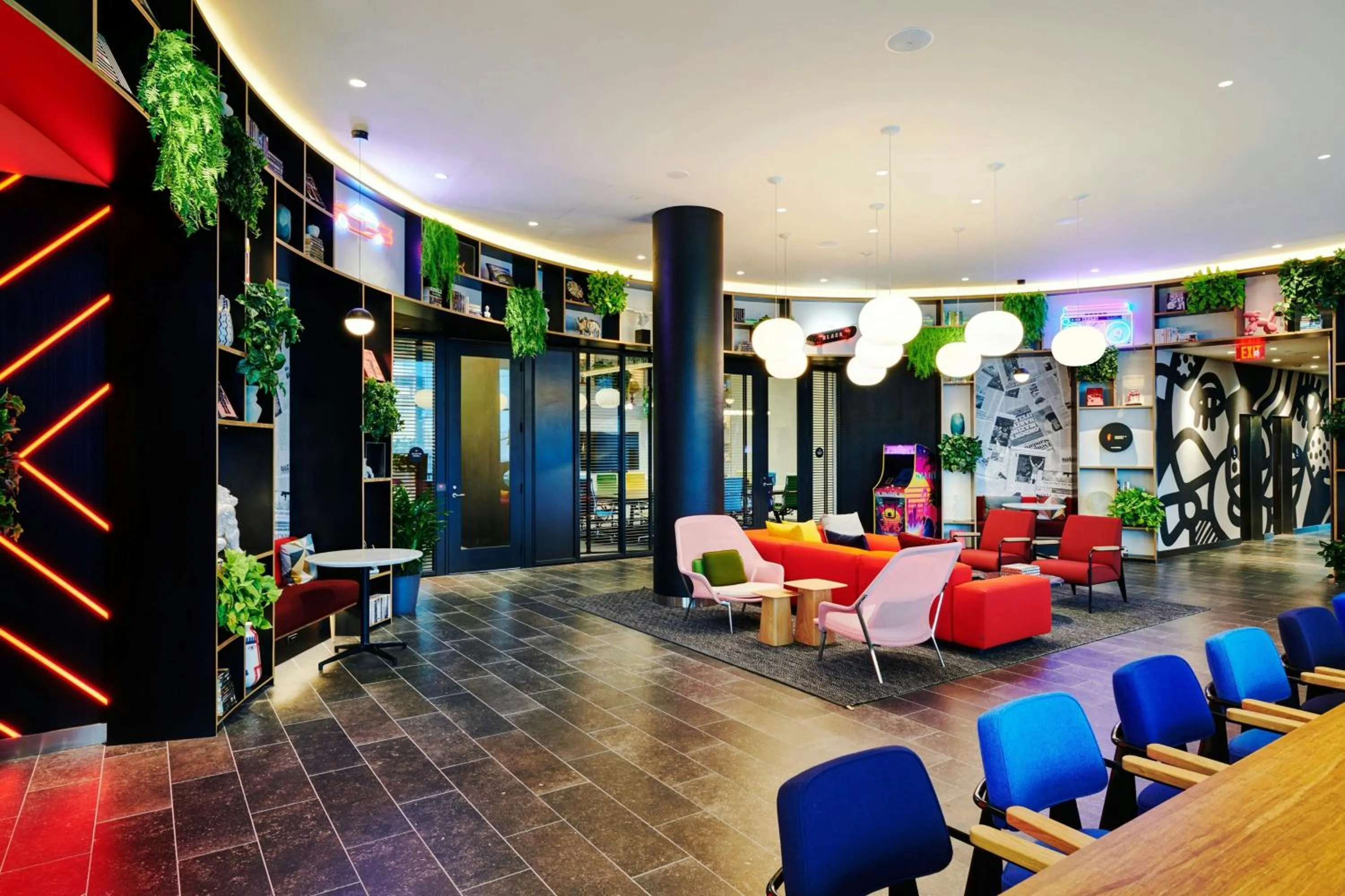 Lobby or reception in citizenM Miami World Center