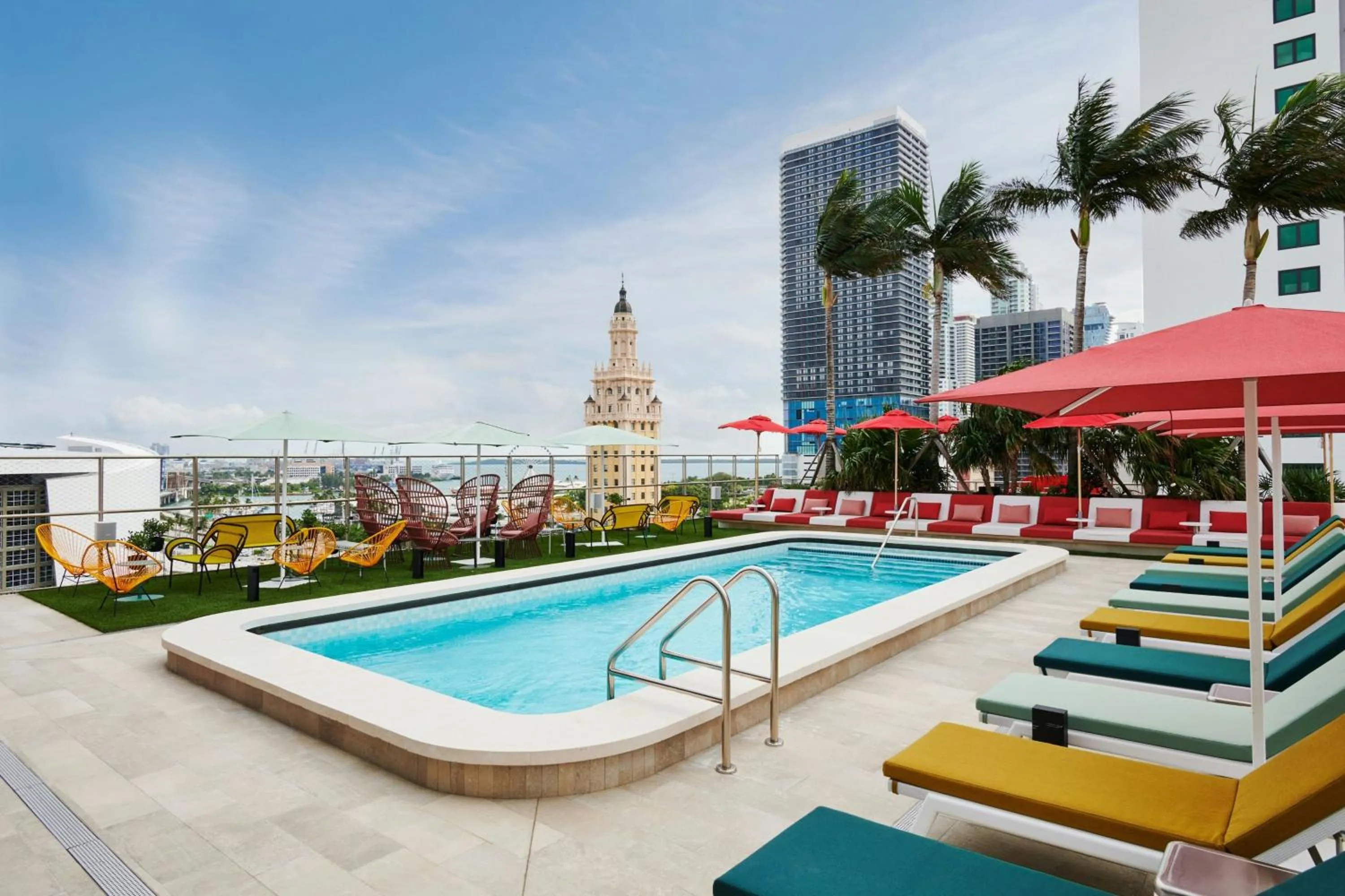 Swimming pool in citizenM Miami World Center