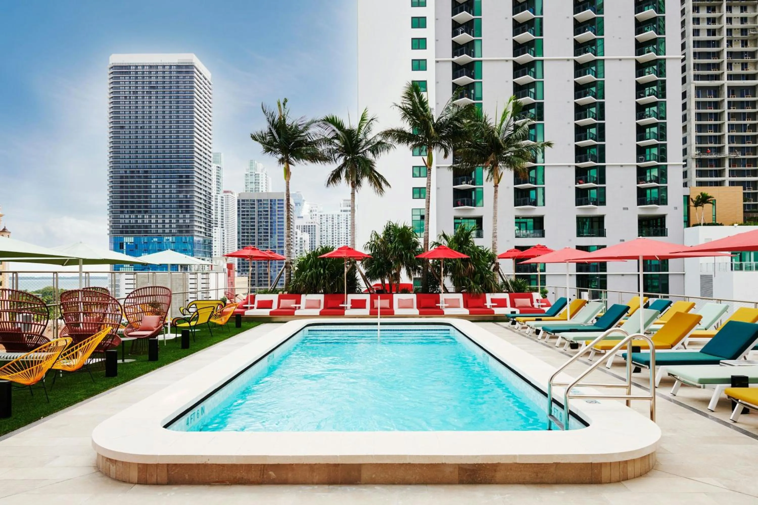 Swimming pool in citizenM Miami World Center