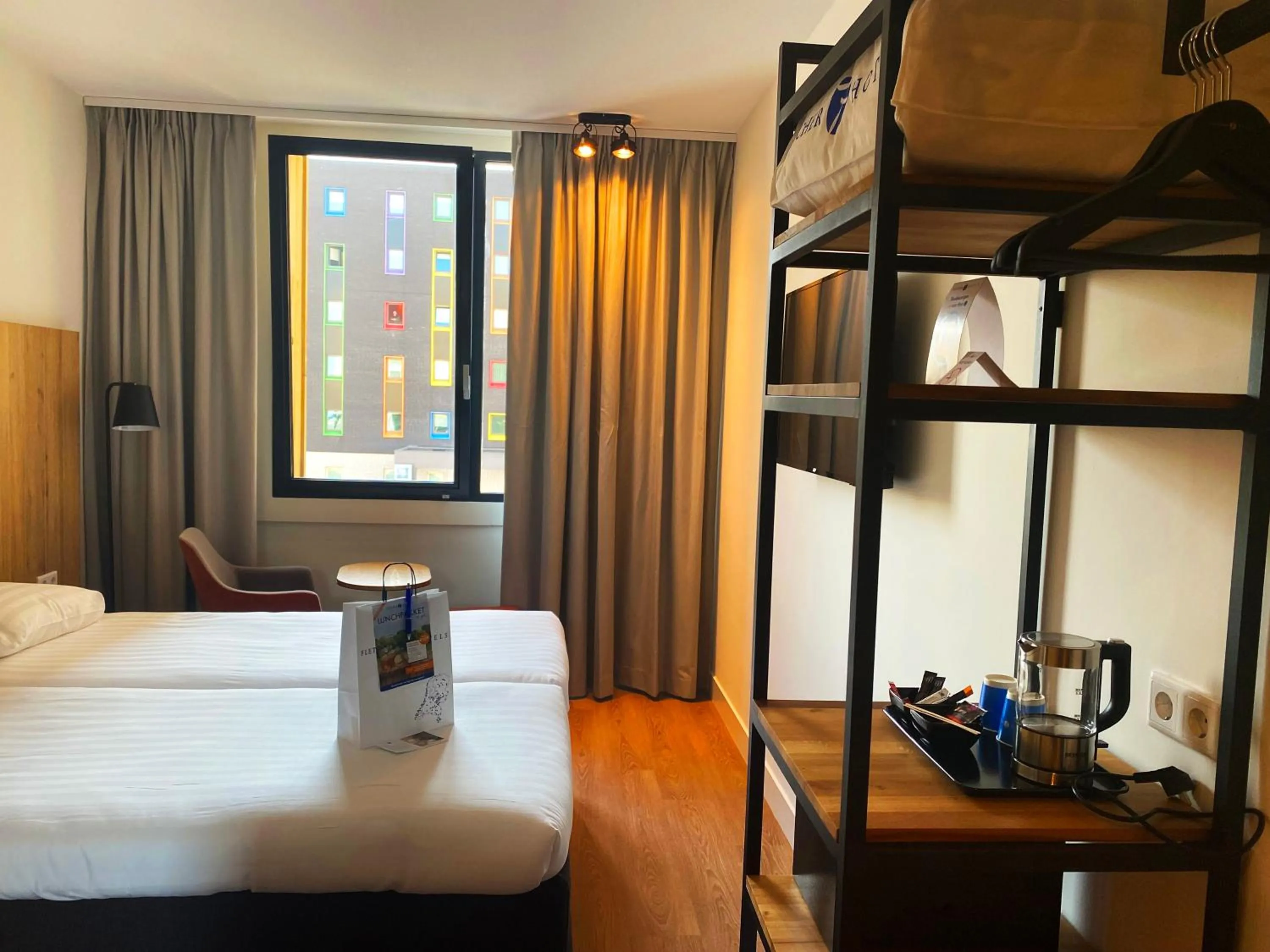 Bedroom, Bed in Fletcher Hotel Rotterdam-Airport