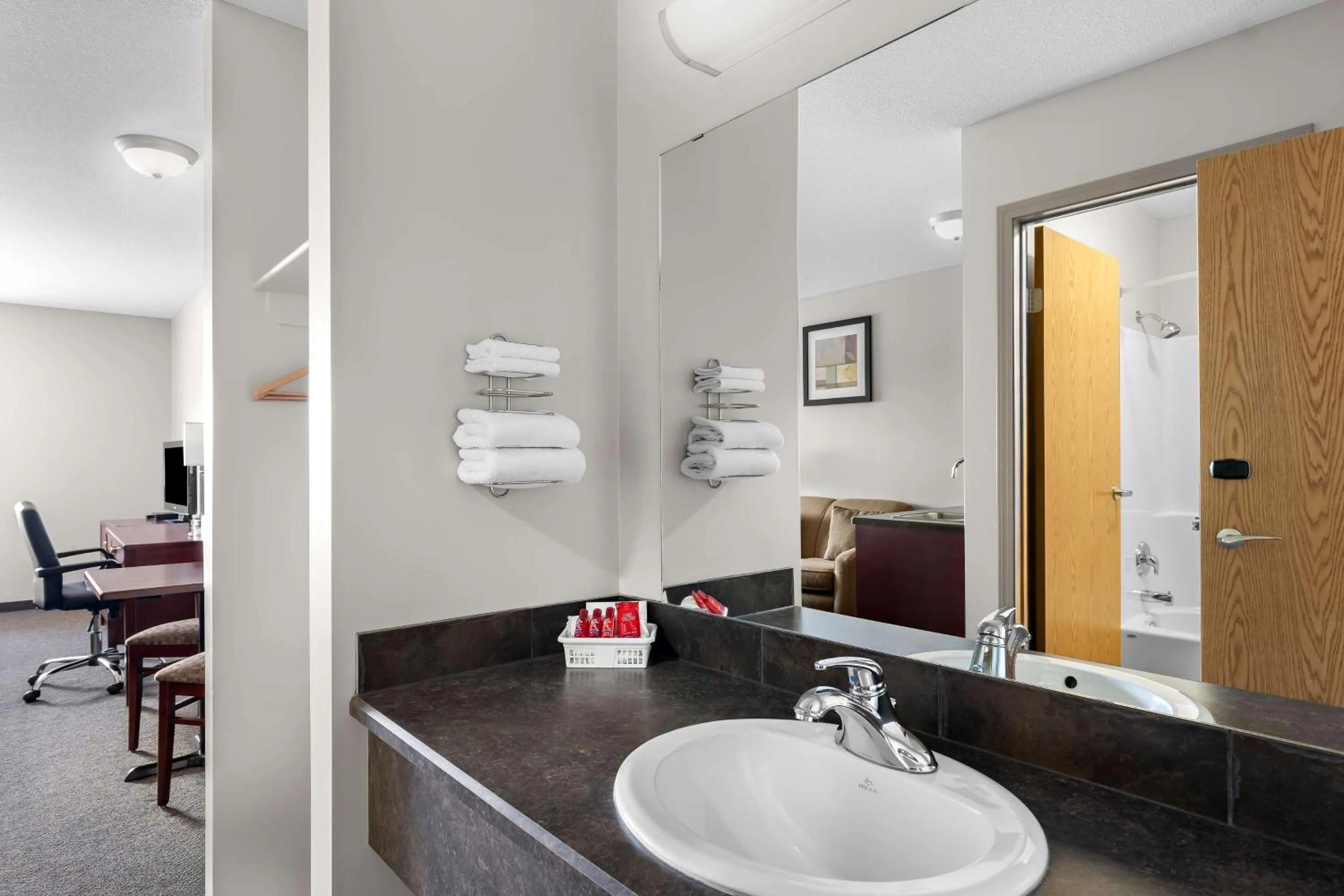 Bathroom in SureStay Plus Hotel by Best Western Hardisty