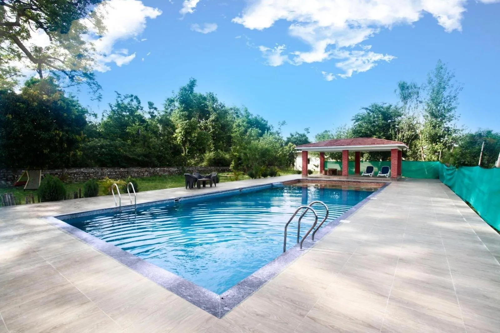 Pool view in Vanasthali Jungle Resort Jim Corbett