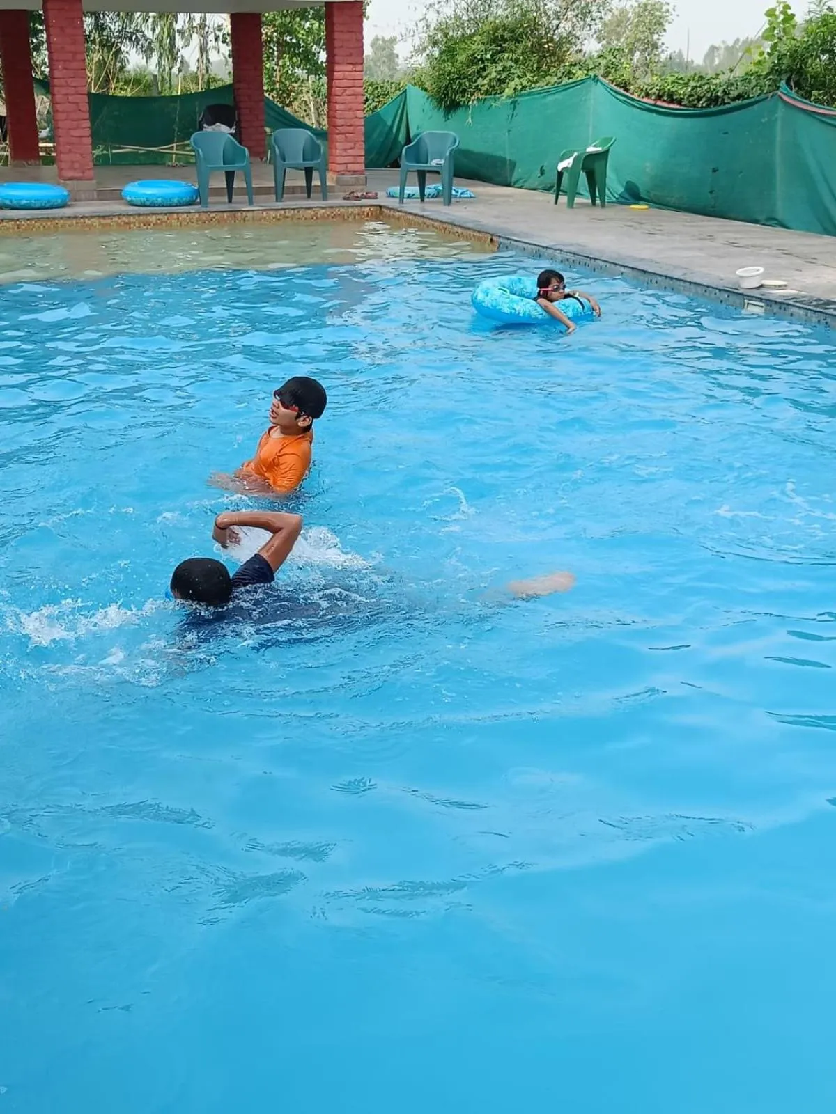 Swimming pool in Vanasthali Jungle Resort Jim Corbett