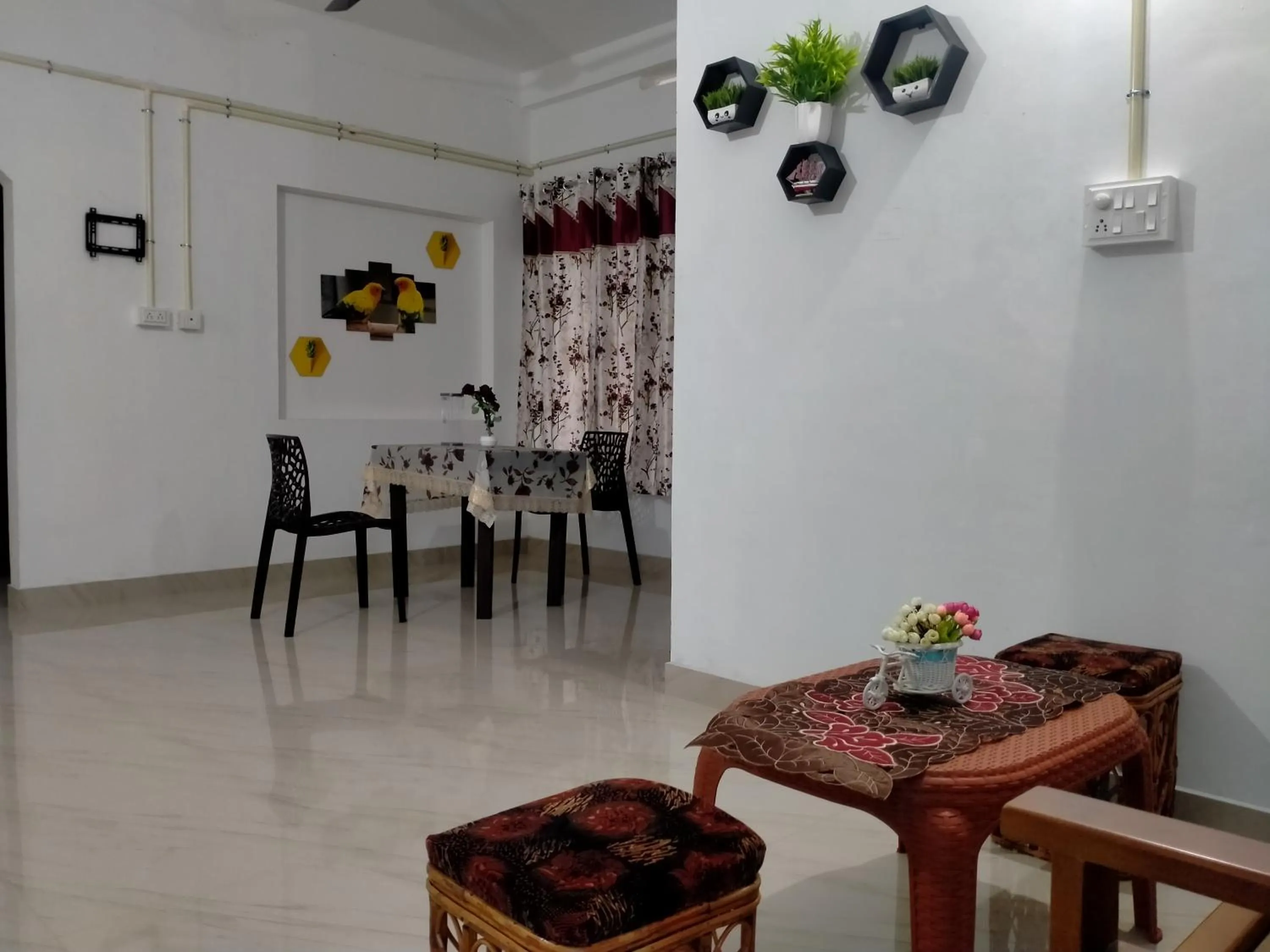 Communal lounge/ TV room in Bethel Service Villa, Mananthavady, Wayanad