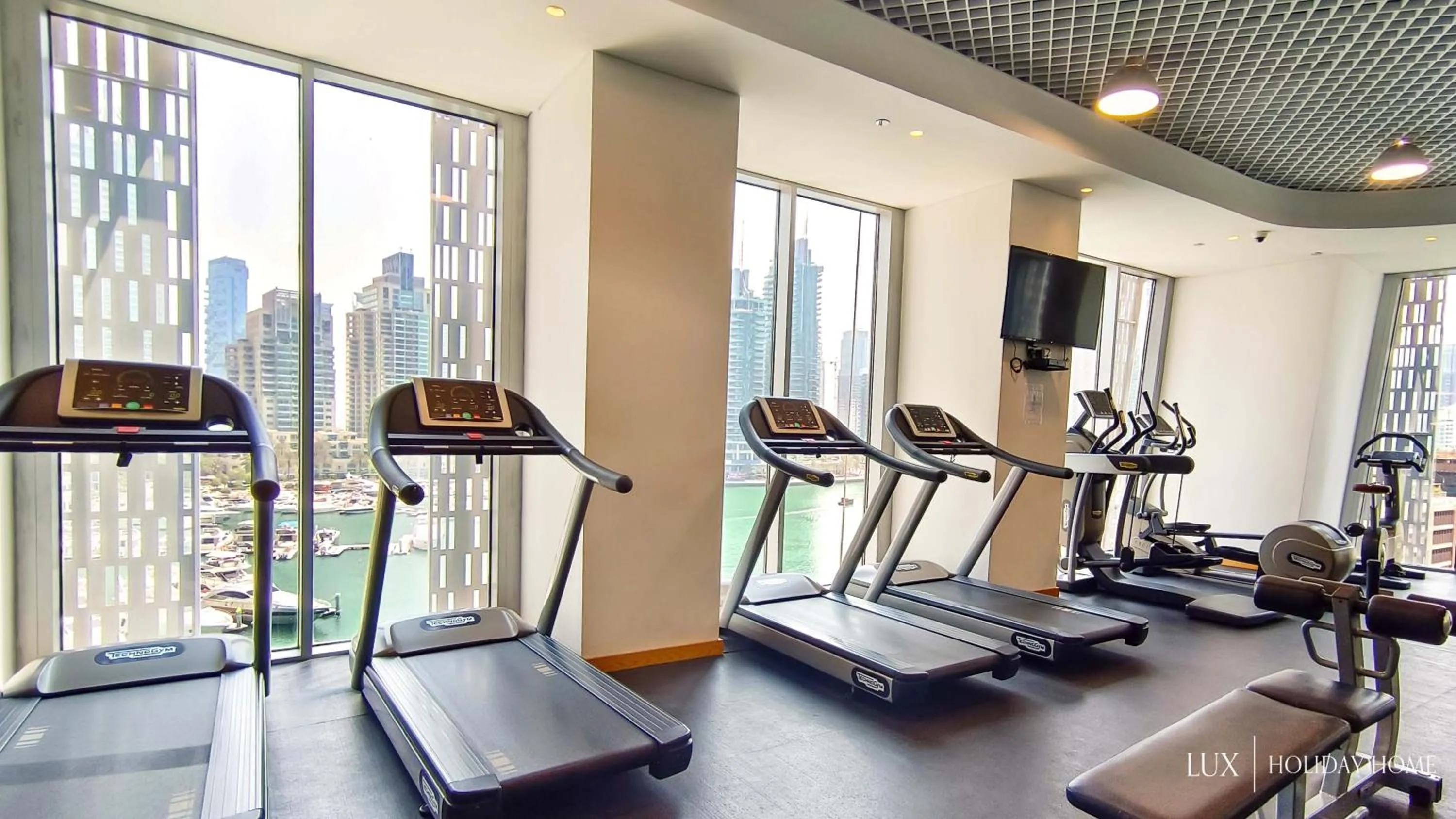 Fitness centre/facilities in LUX The Cayan Superior Suite 2, Dubai Marina