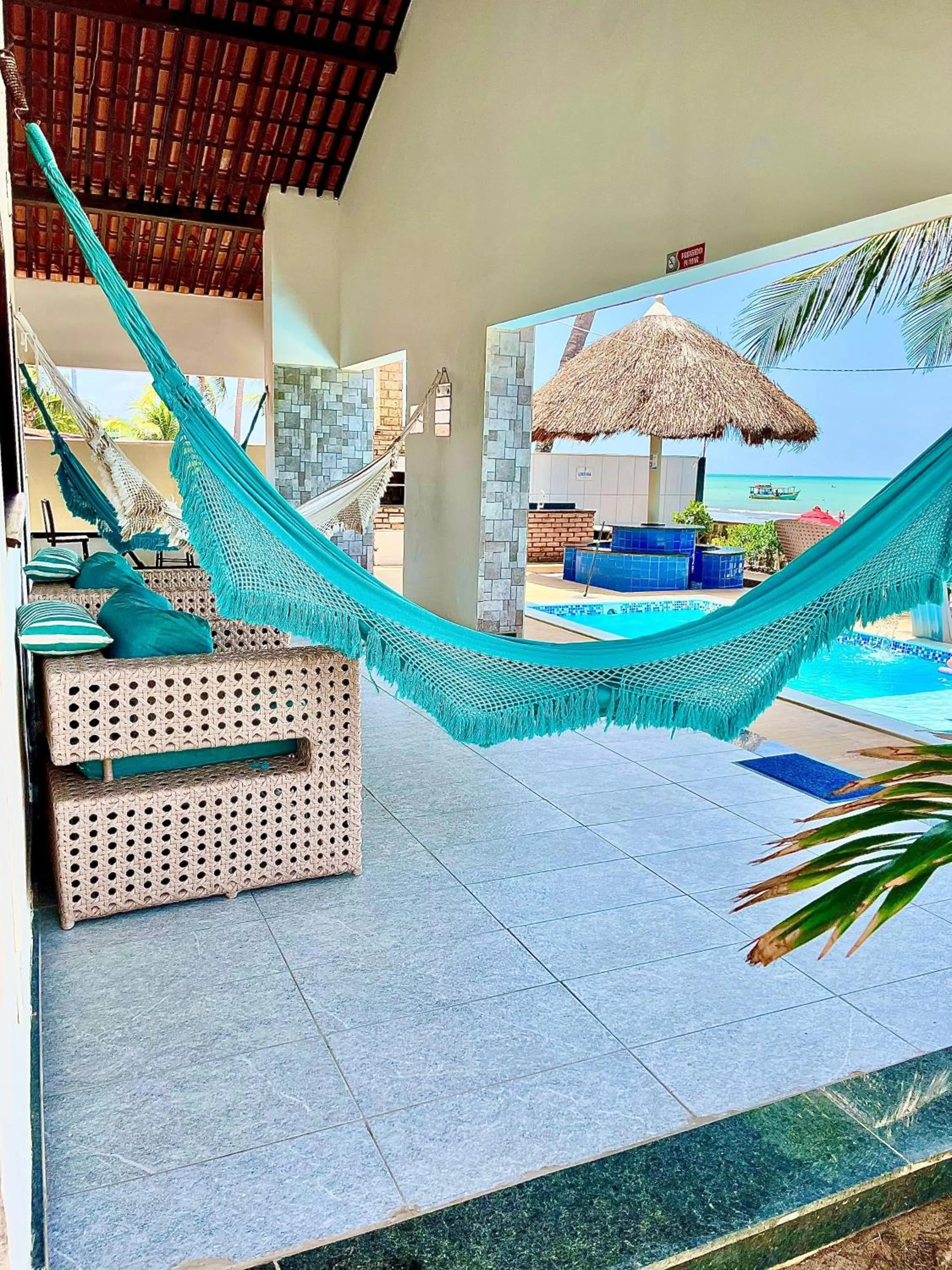 Patio in Pousada La Riviera - Pé na areia e Passeios em Maragogi