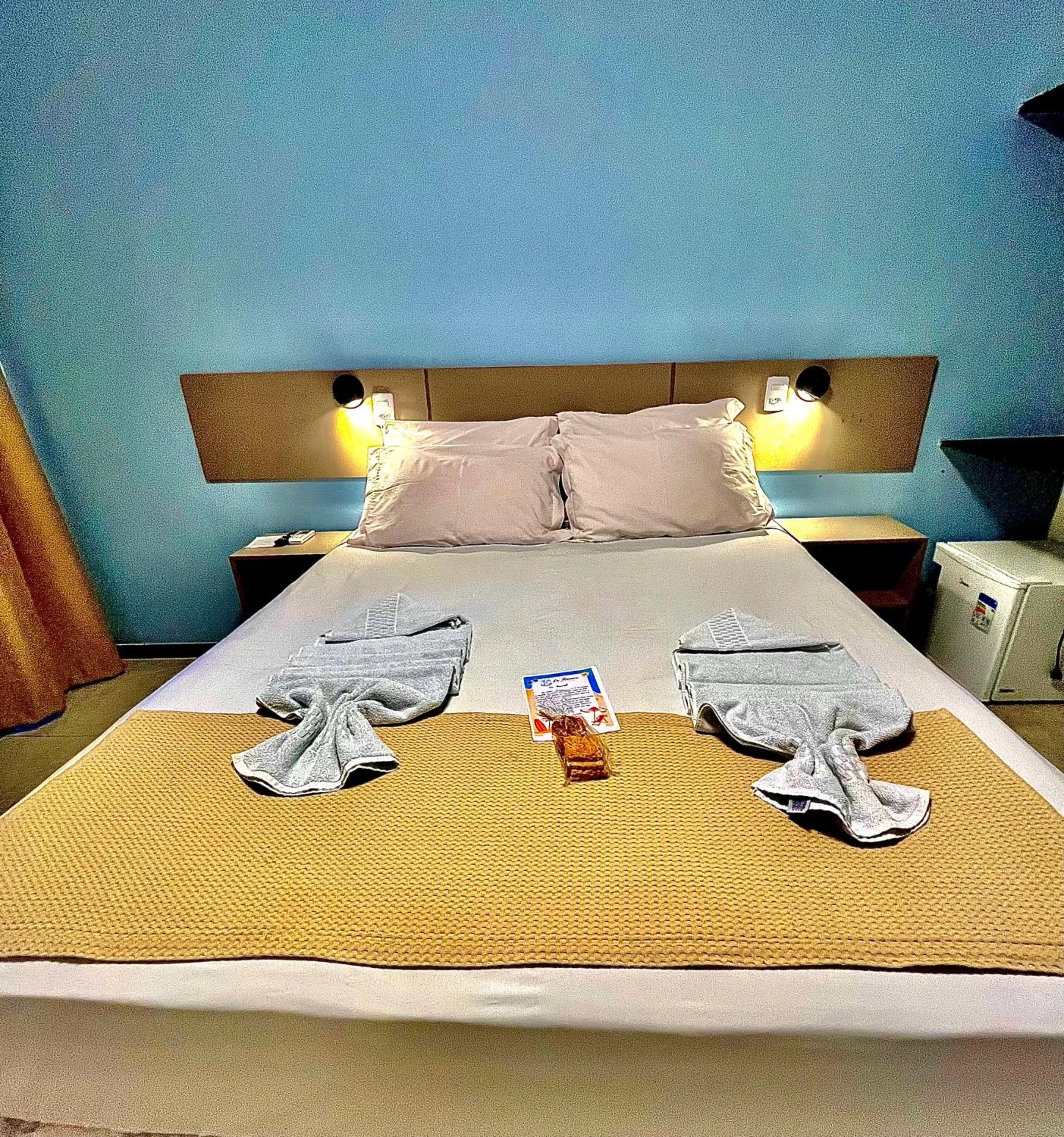 Bed in Pousada La Riviera - Pé na areia e Passeios em Maragogi