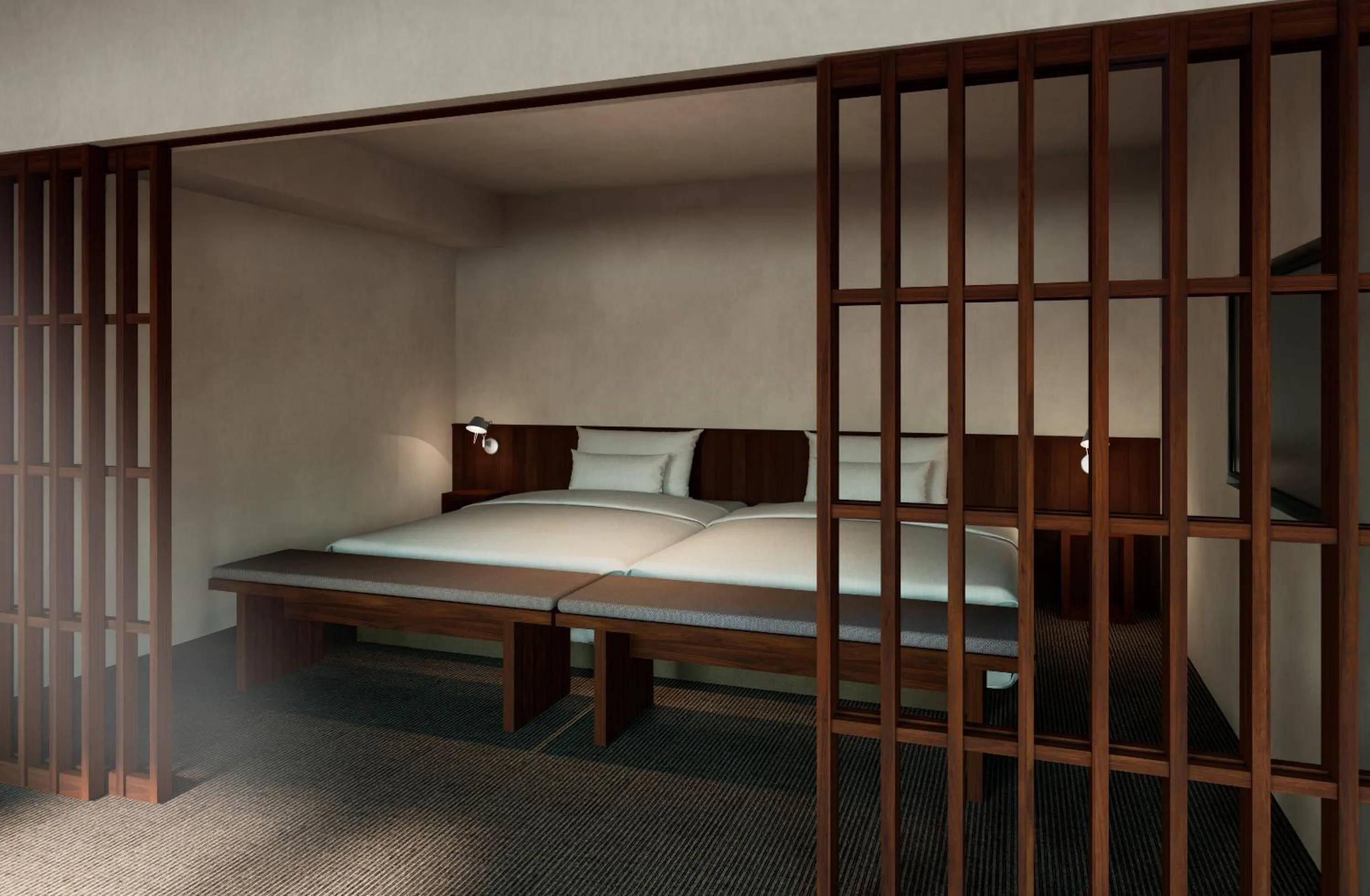 Bed in Hotel JAL City Toyama