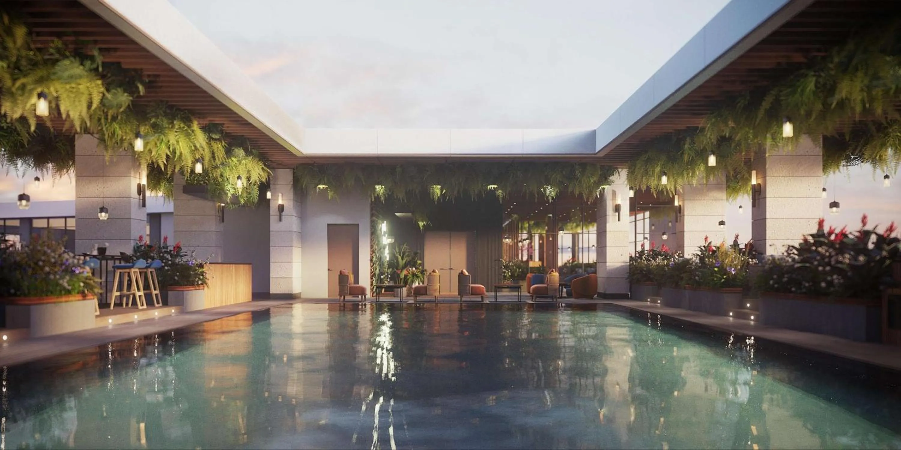 Swimming pool in DoubleTree by Hilton Doha Downtown