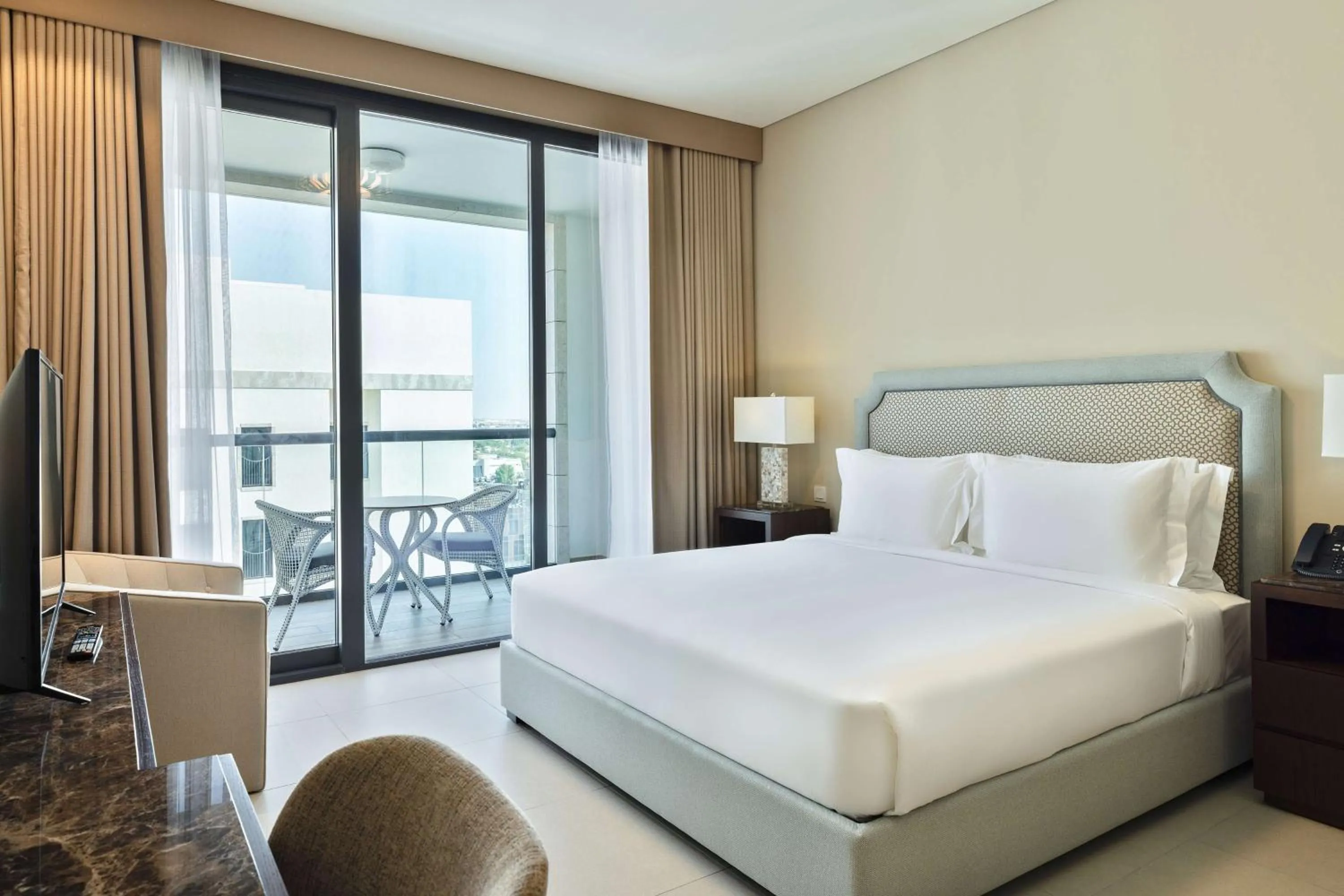 Bed in DoubleTree by Hilton Doha Downtown