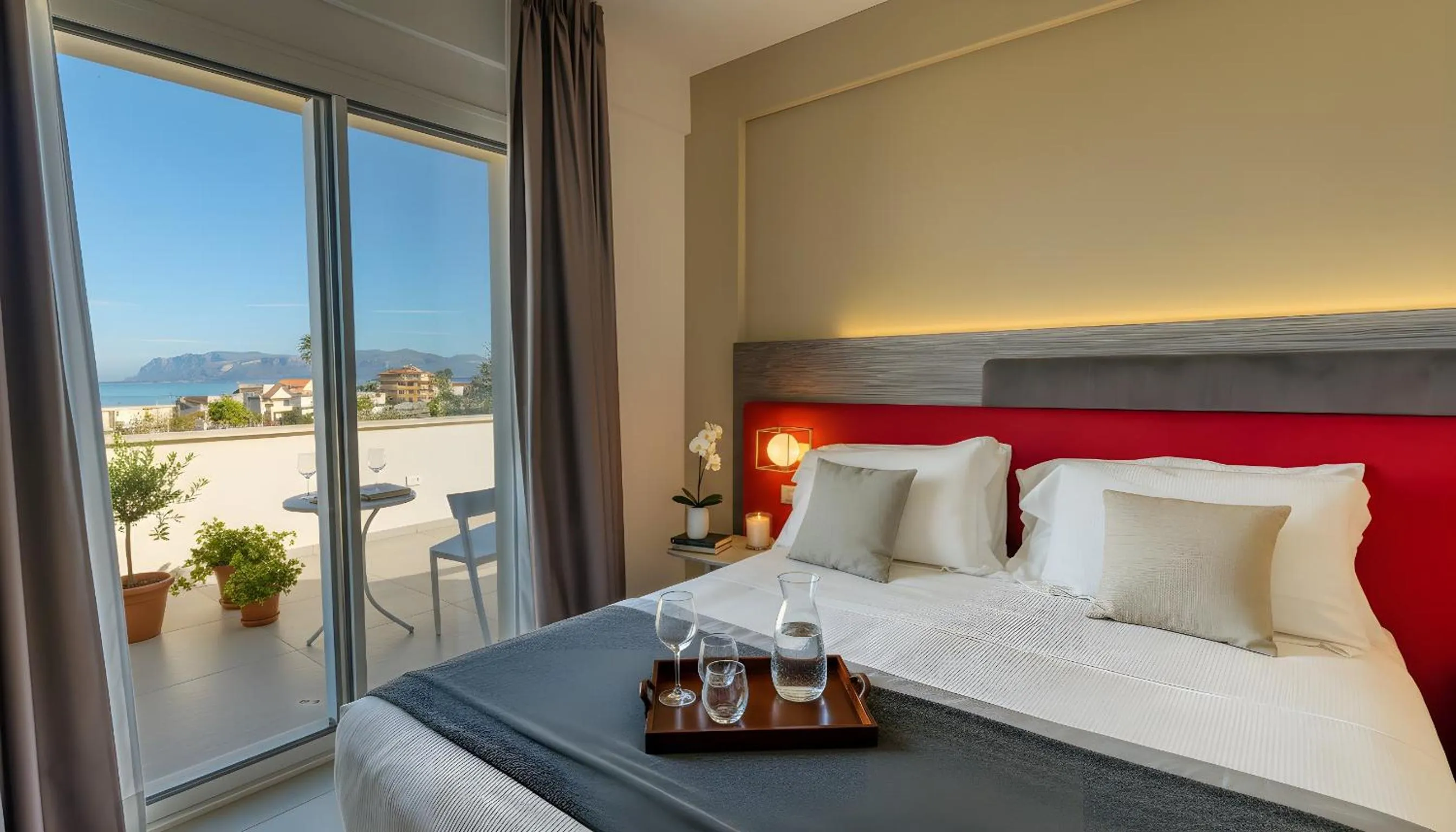 Bed in Resort La Battigia Beach & Spa