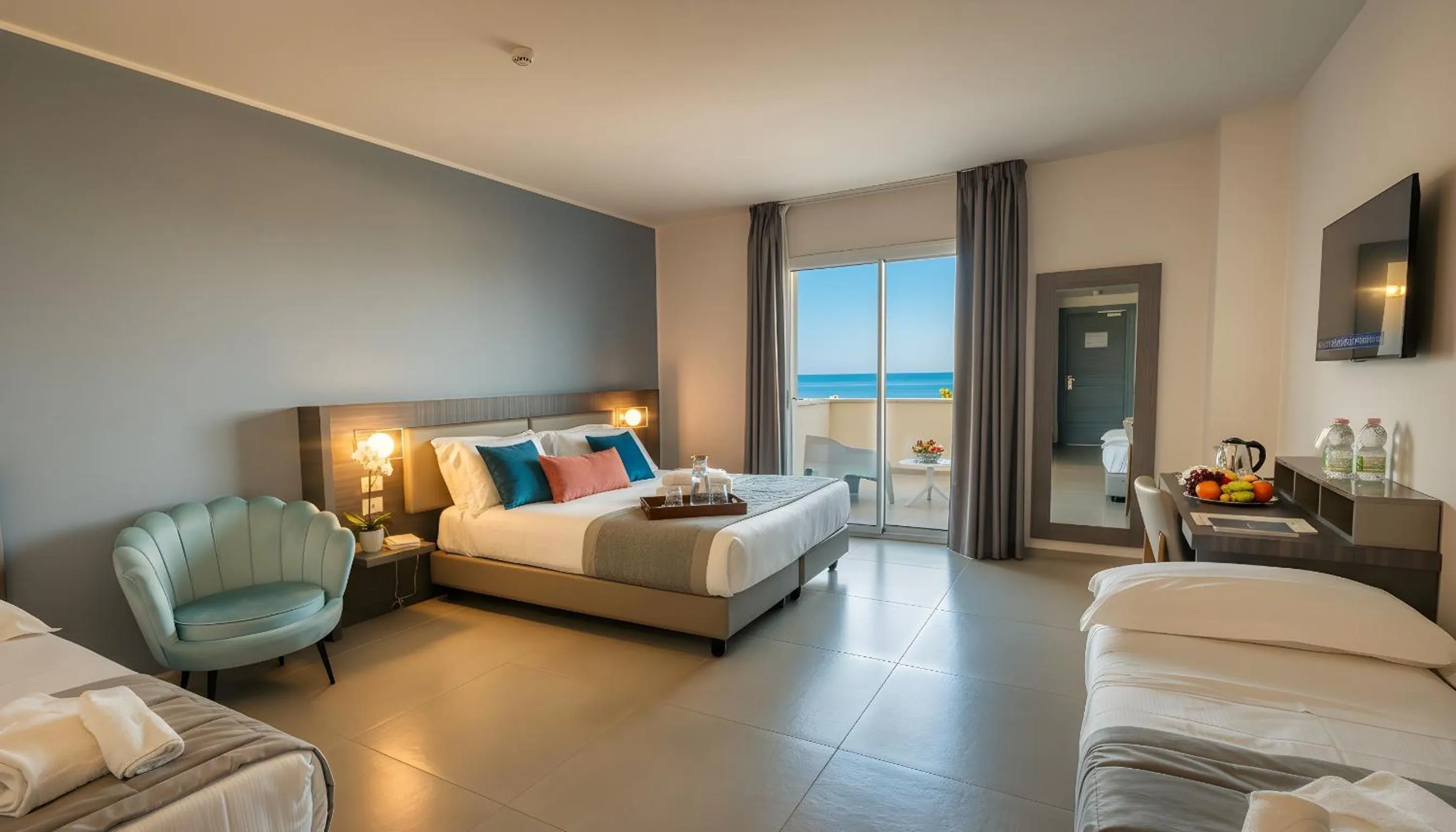Bed in Resort La Battigia Beach & Spa