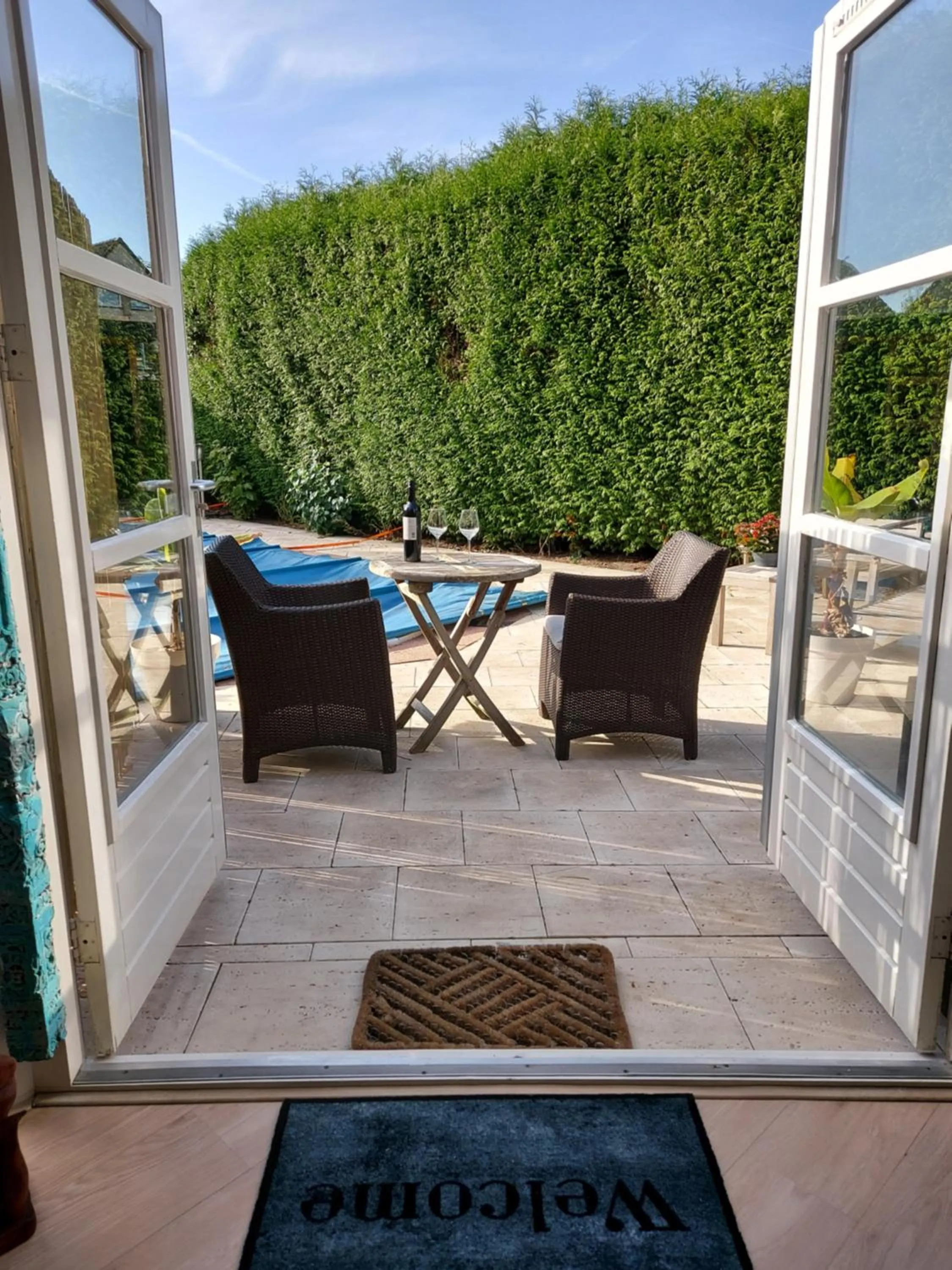 Patio in East Meets West Bed and Breakfast