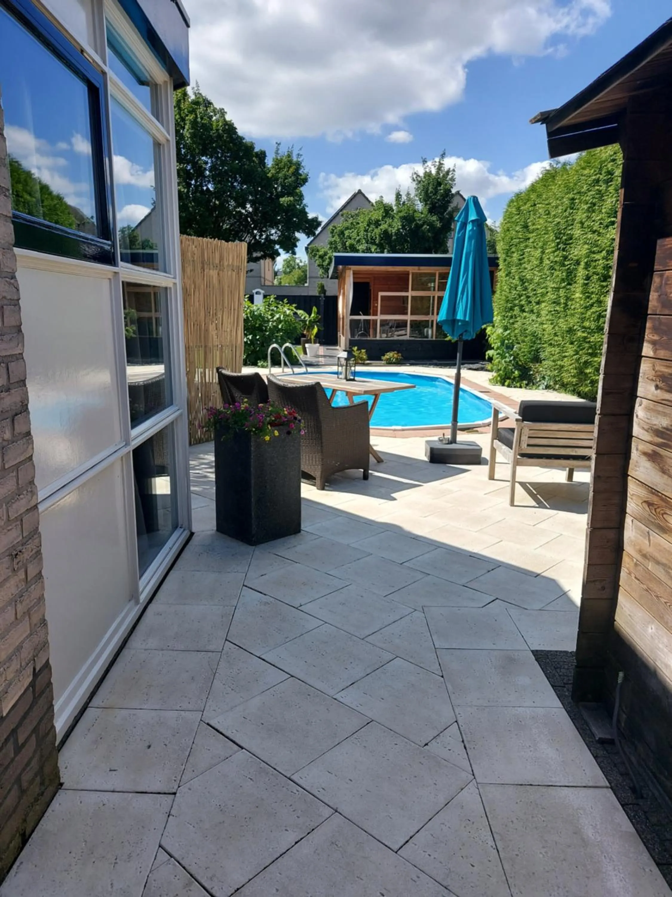 Pool view in East Meets West Bed and Breakfast