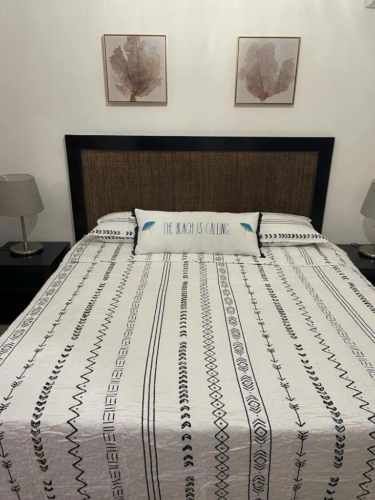 Bedroom, Bed in Las Terrenas beachfront 2 bedrooms condo with pool