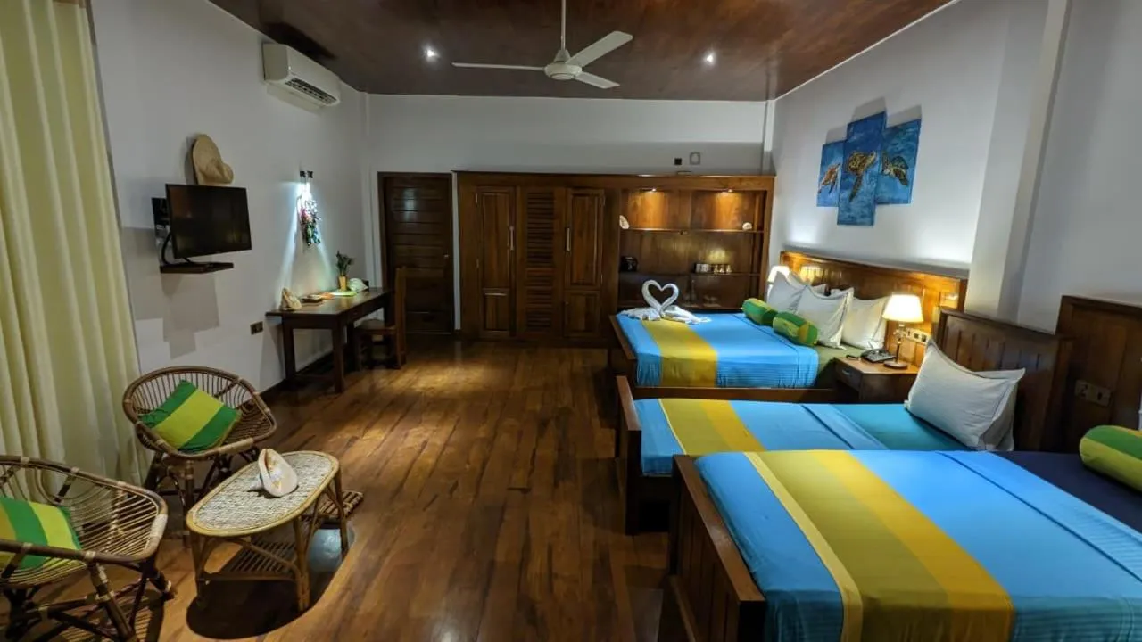 Bed in Lagoon gate Tangalle Resort