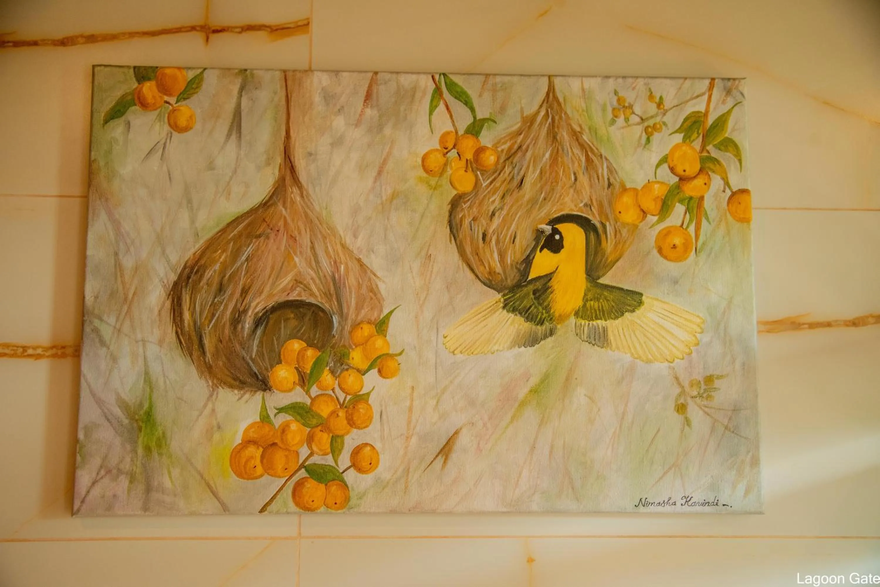 Decorative detail in Lagoon gate Tangalle Resort