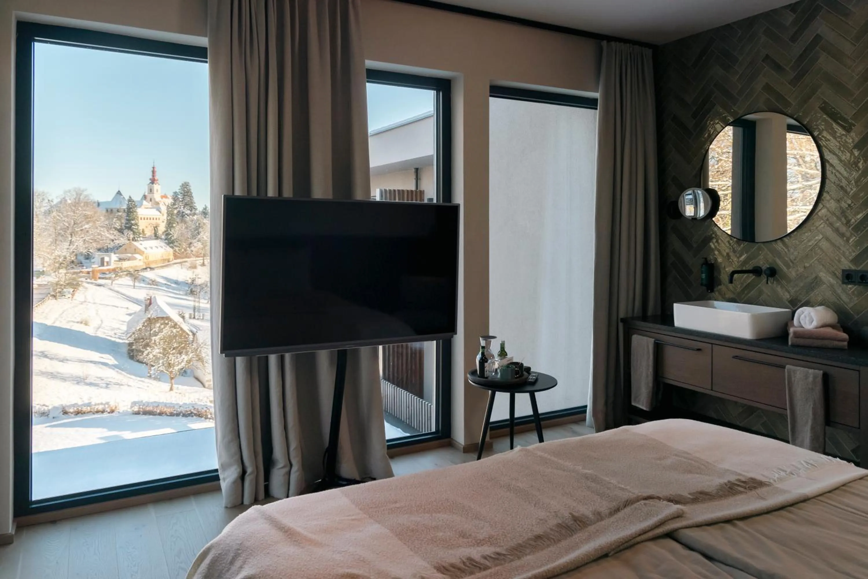 View (from property/room), Bed in Boutiquehotel DAS ZEITWERT