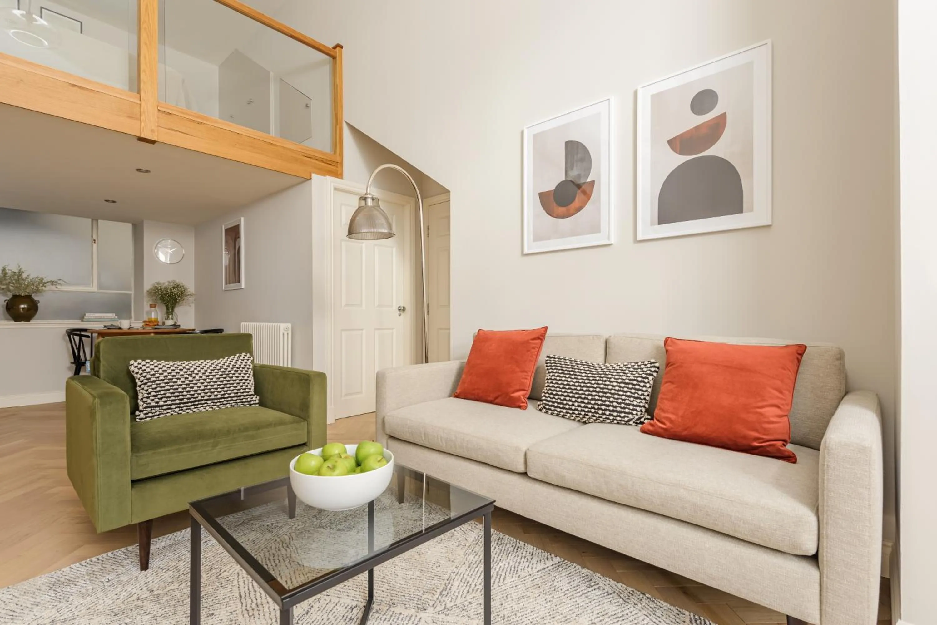 Living room in Museum Apartments