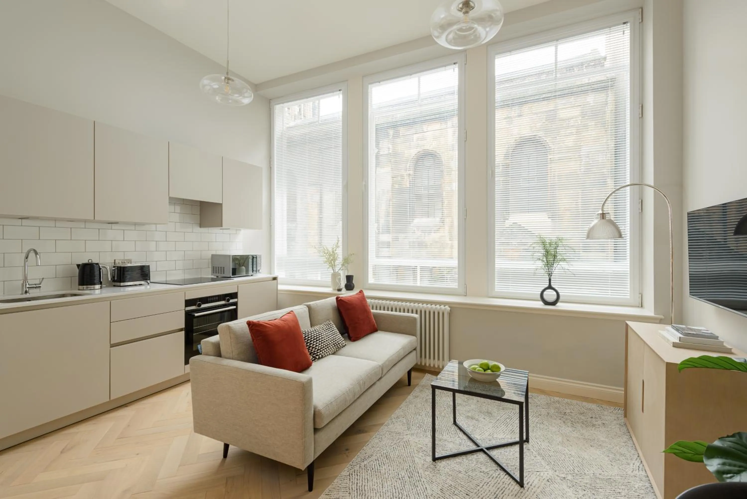 Living room in Museum Apartments