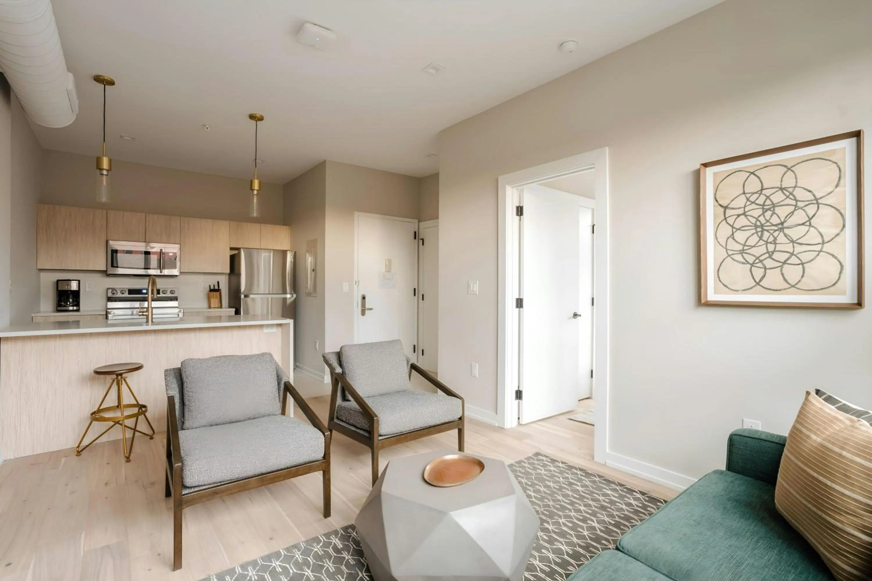 Living room in Sonder by Marriott Bonvoy The Edison Apartments Old City
