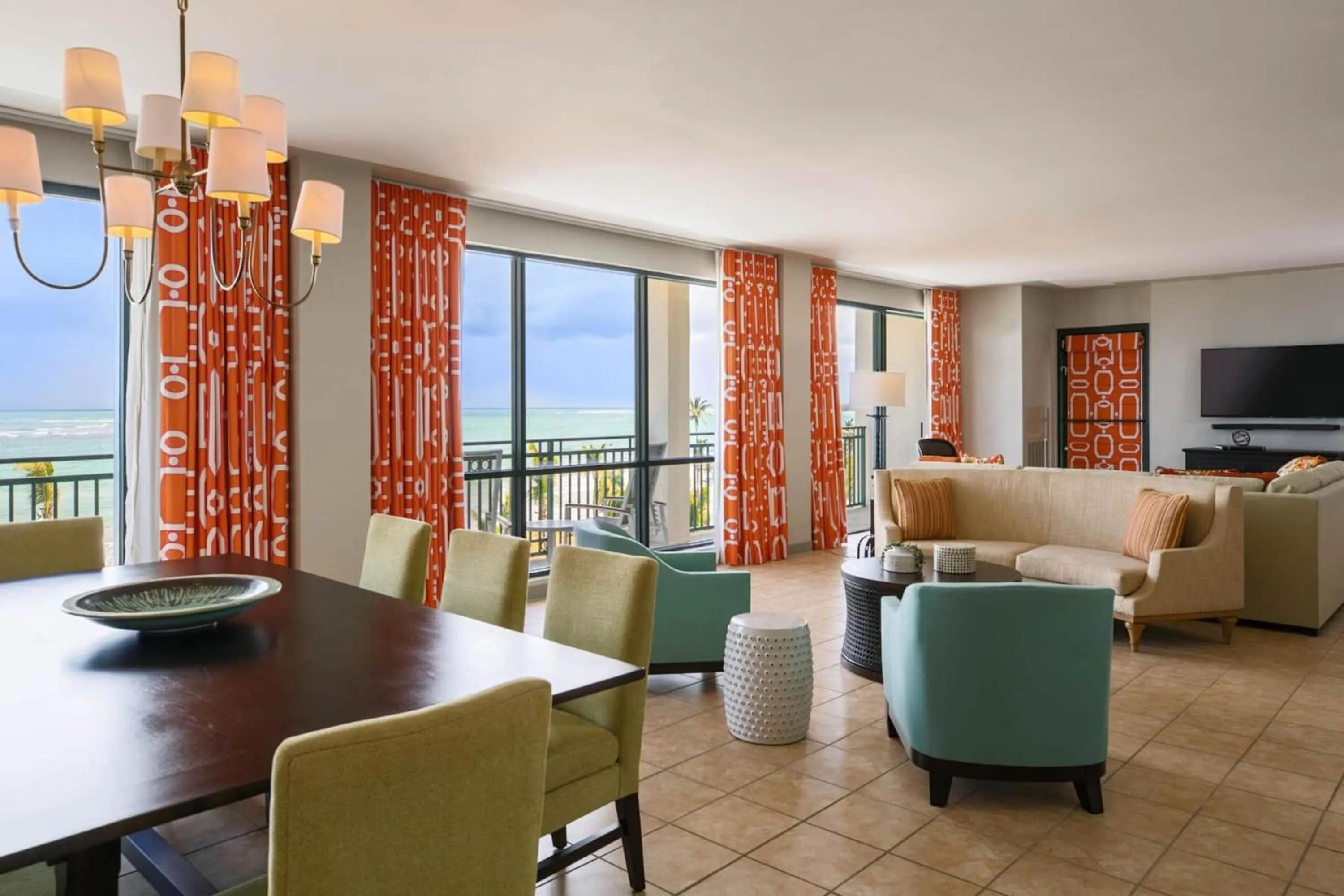 Living room in Wyndham Grand Rio Mar Rainforest Beach and Golf Resort