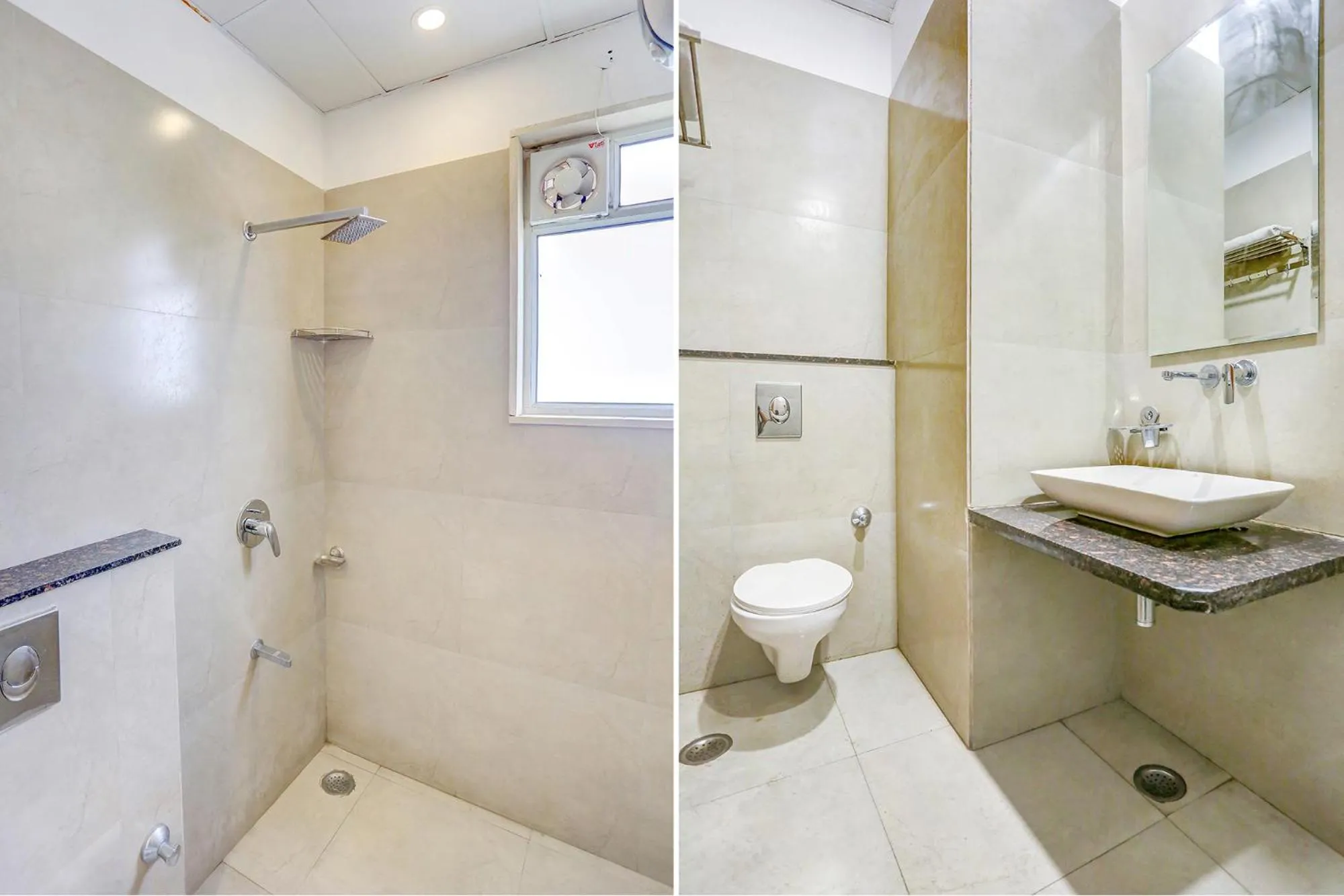 Bathroom in FabHotel Shiv Rachna - Mansarovar
