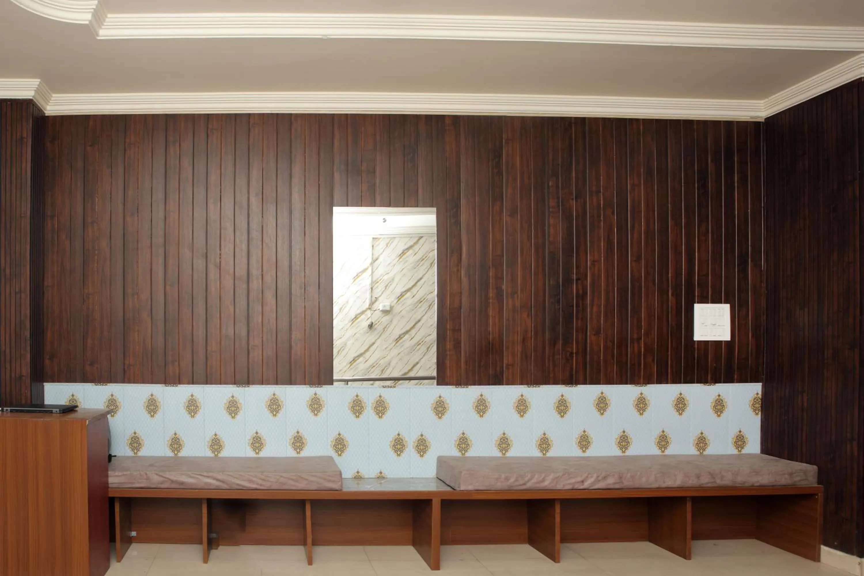 Seating area in Hotel Siddhi Vinayak