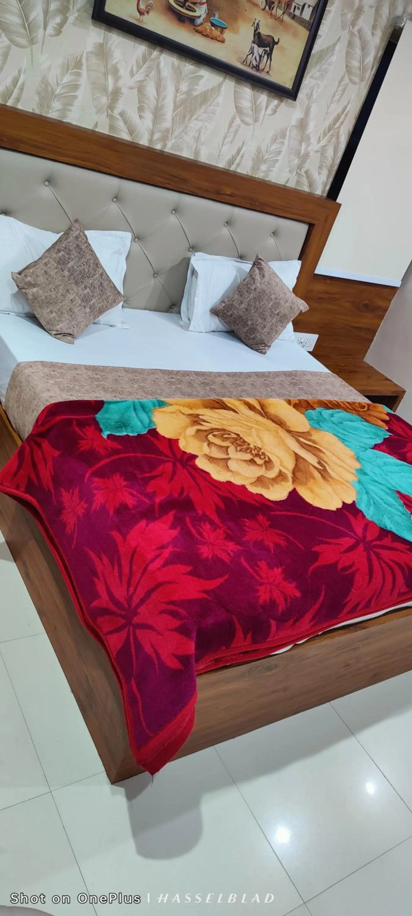 Bed in Hotel Siddhi Vinayak