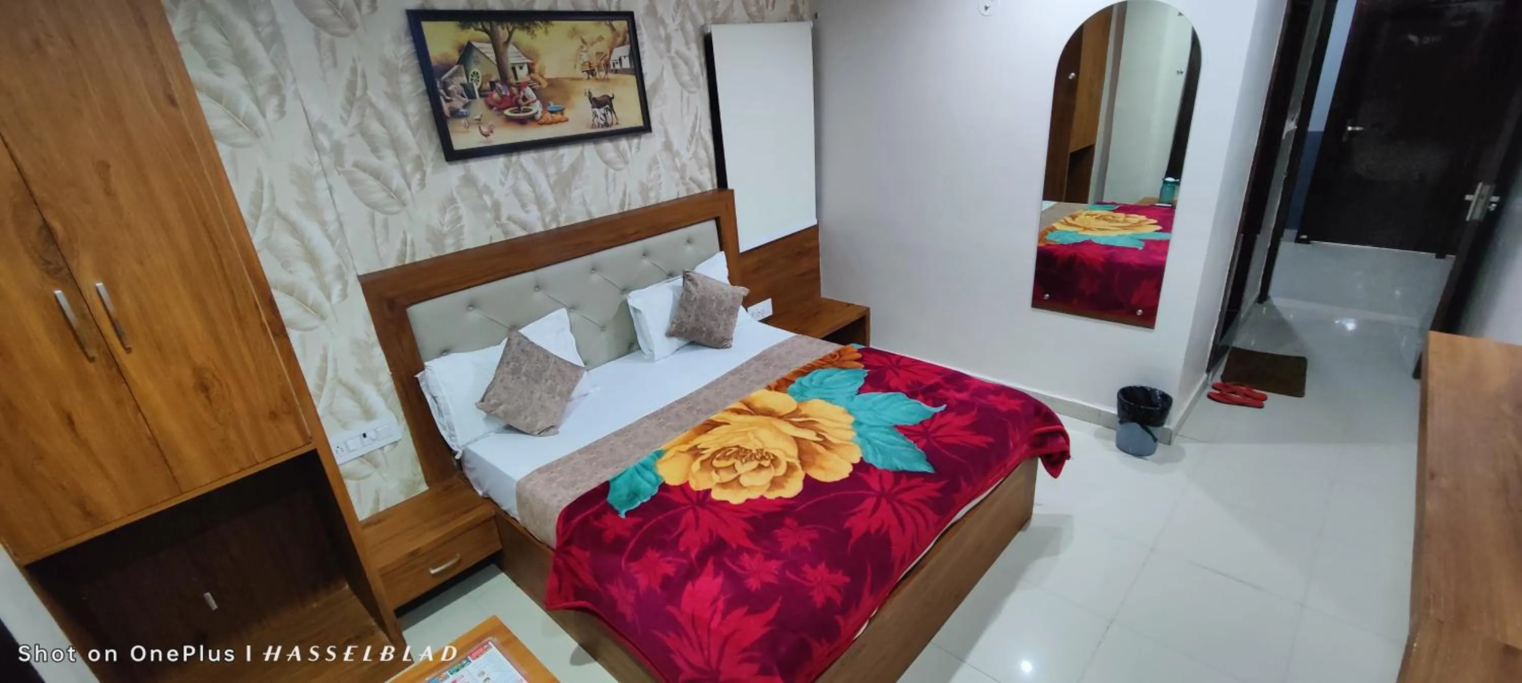 Bed in Hotel Siddhi Vinayak