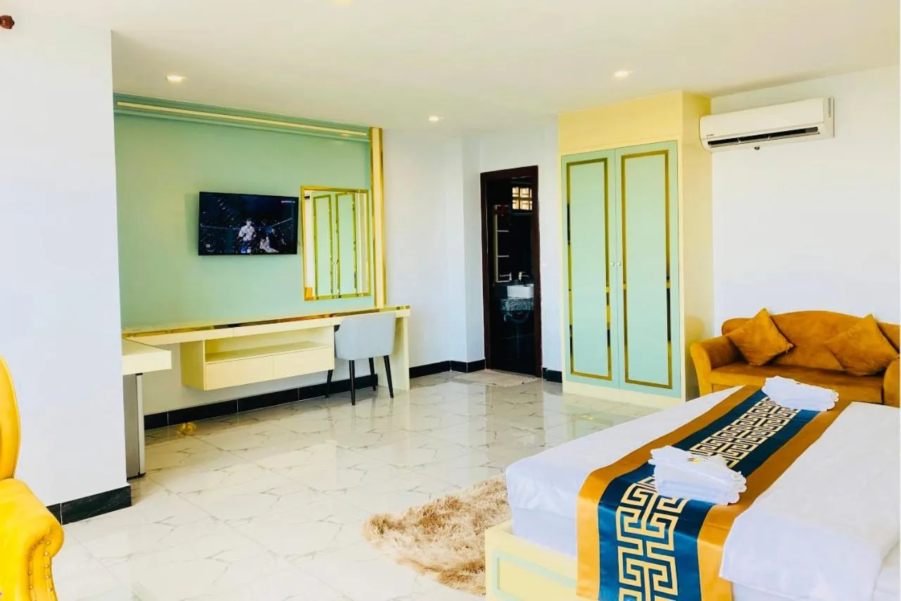 Bedroom, Bed in Kampot Sunny Hotel