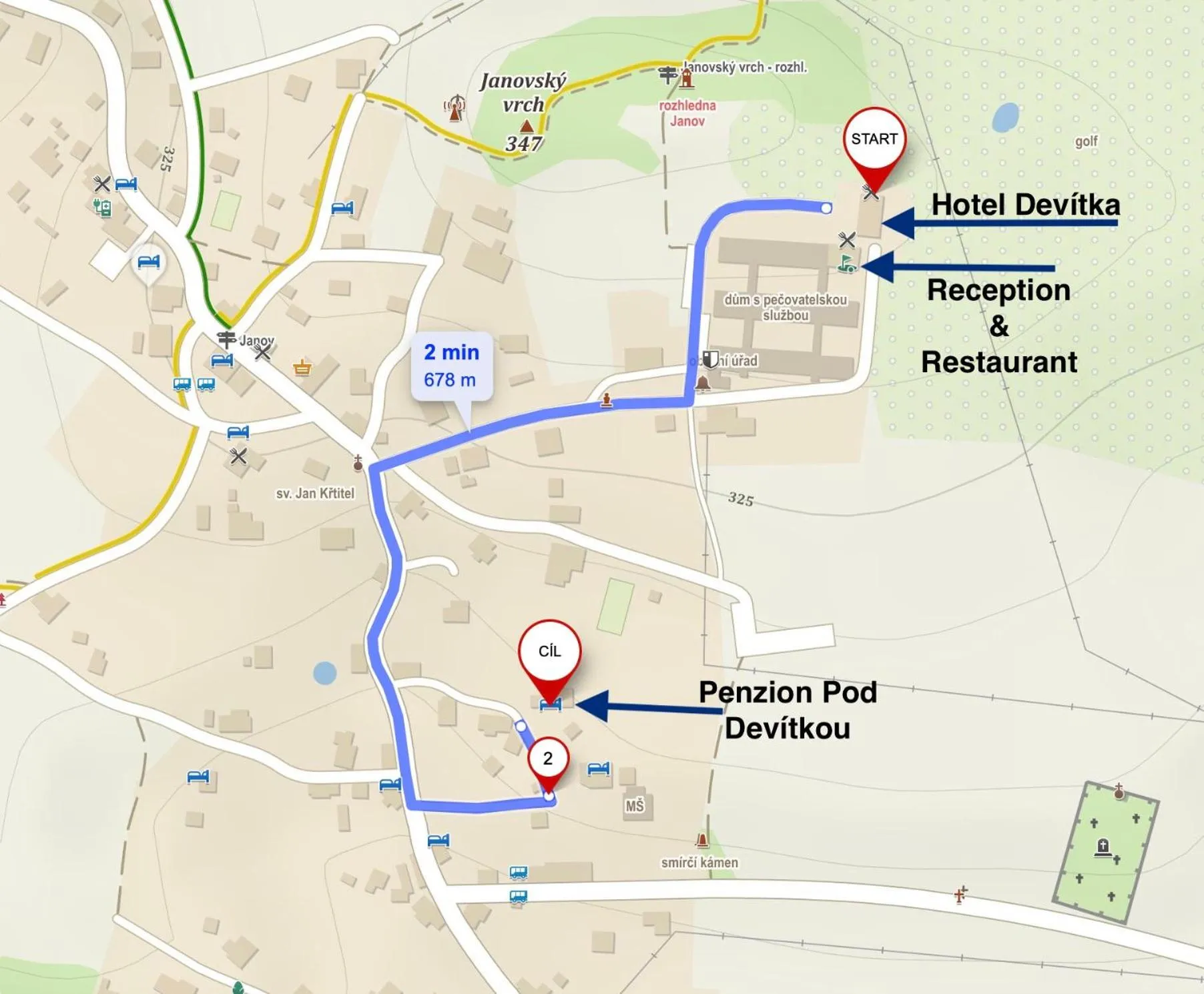 Restaurant/places to eat in Penzion Pod Devítkou