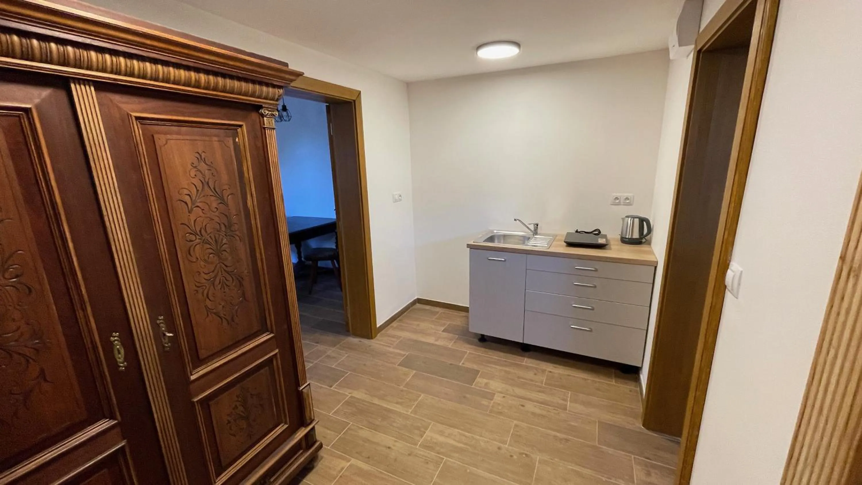 Kitchen or kitchenette in Penzion Pod Devítkou