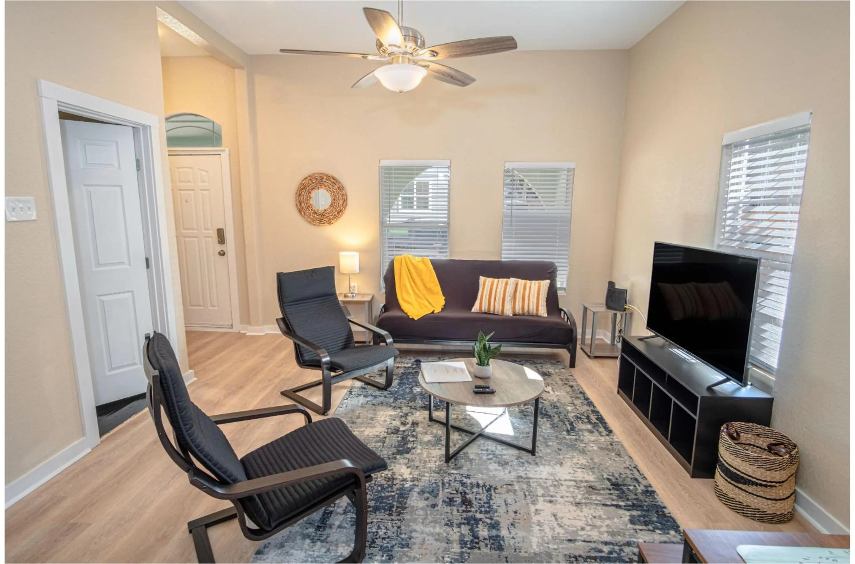 Living room in 3 BR1 BA Remodeled Home Near Downtown
