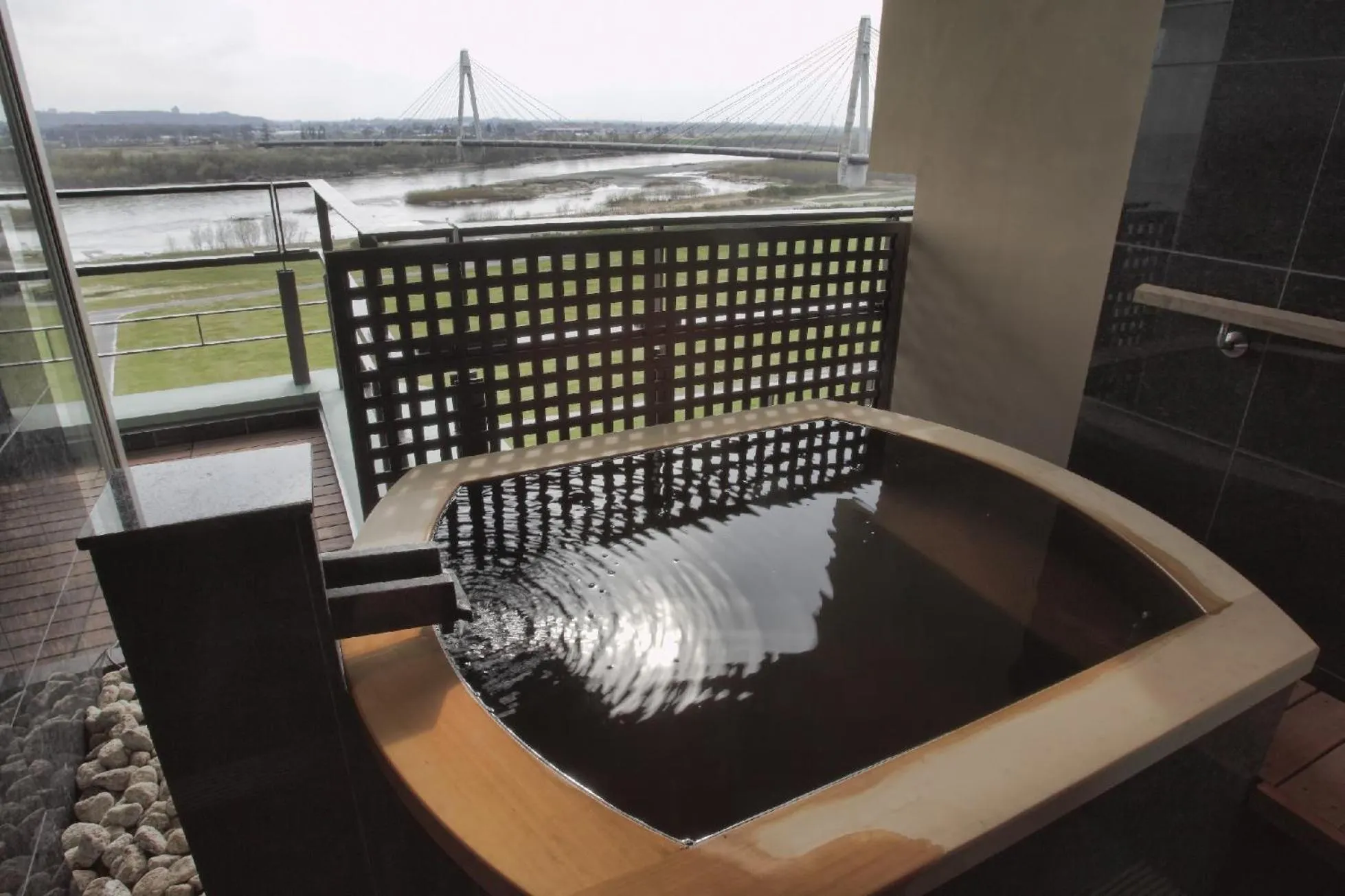 Open Air Bath in Tokachigawa Onsen Daiichi Hotel
