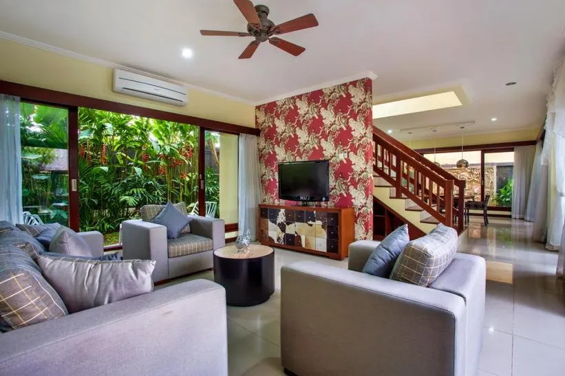 Living room in Tiga Samudra Villa