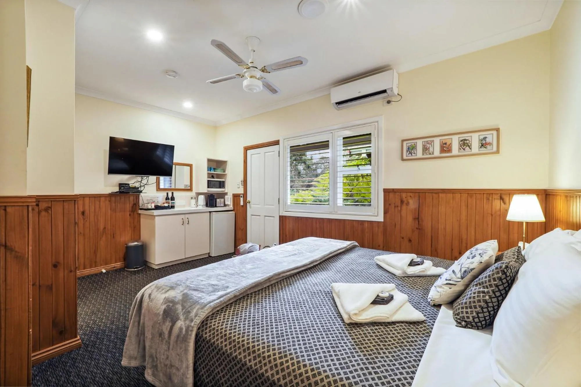 Bed in Forest Lodge Resort