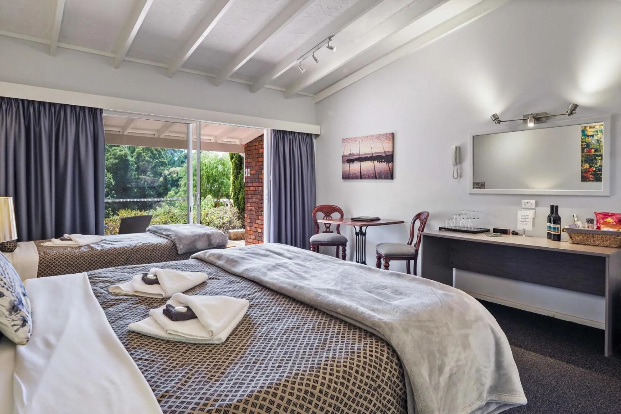 Bed in Forest Lodge Resort