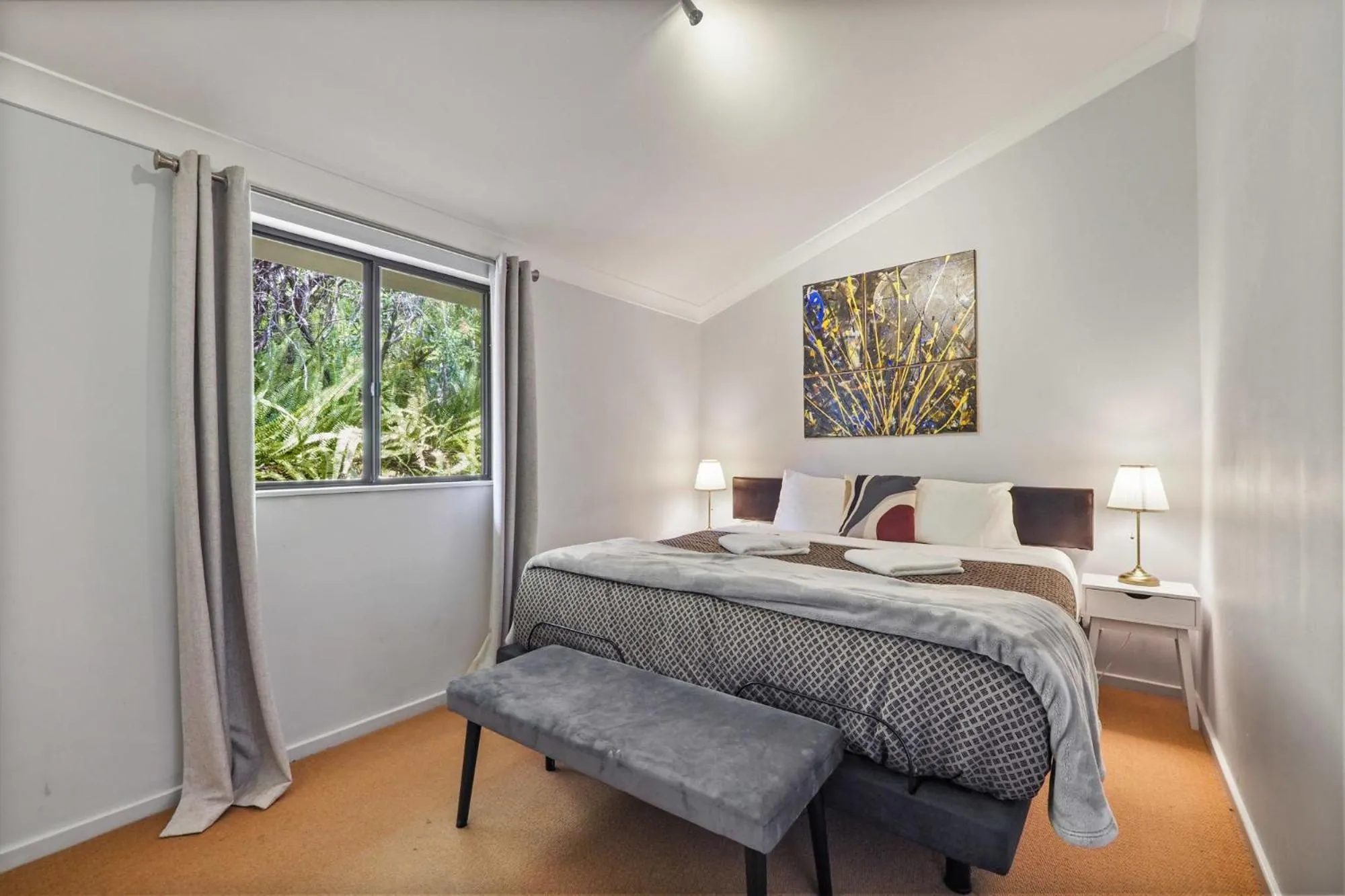 Bed in Forest Lodge Resort