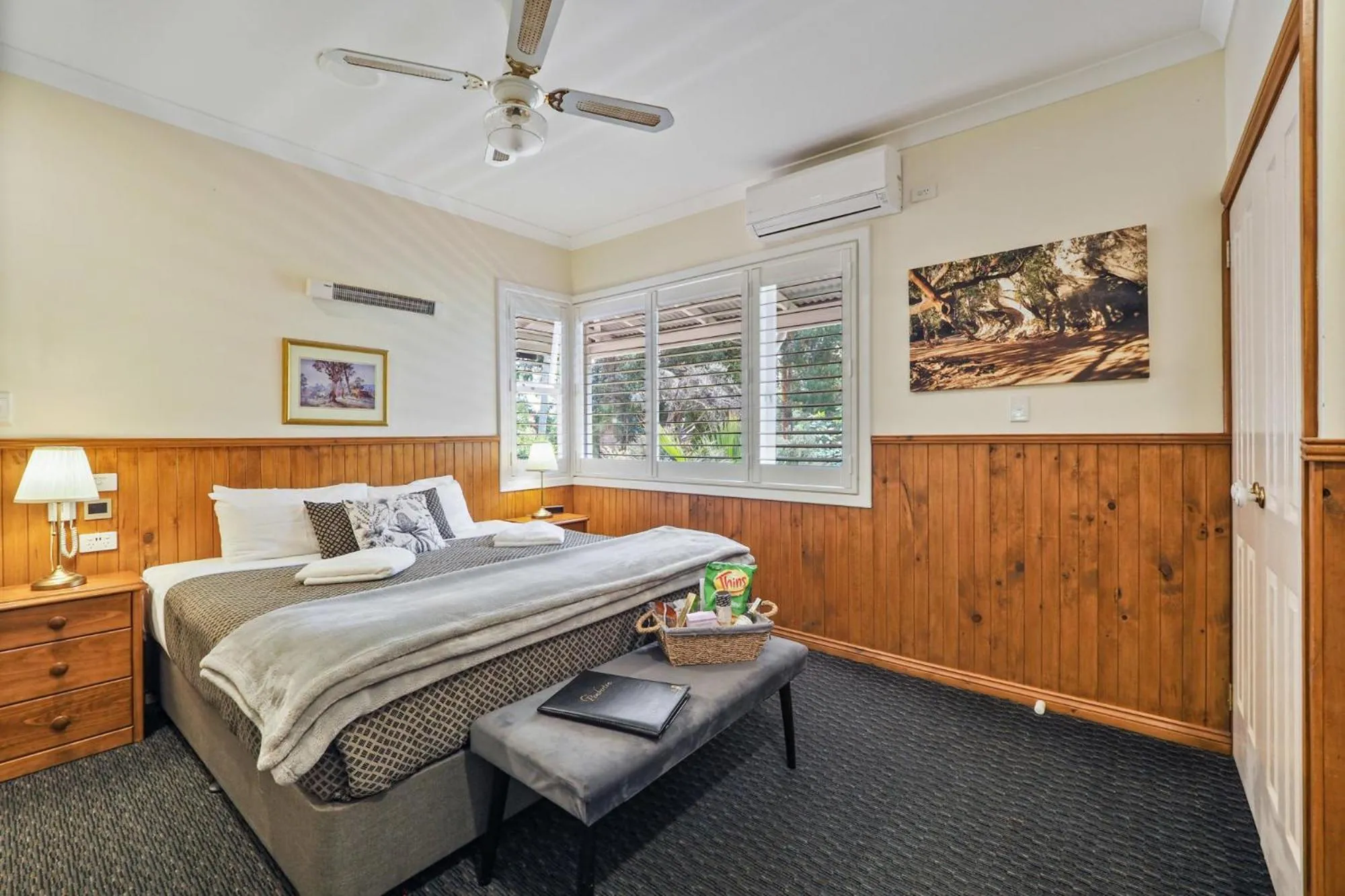 Bed in Forest Lodge Resort